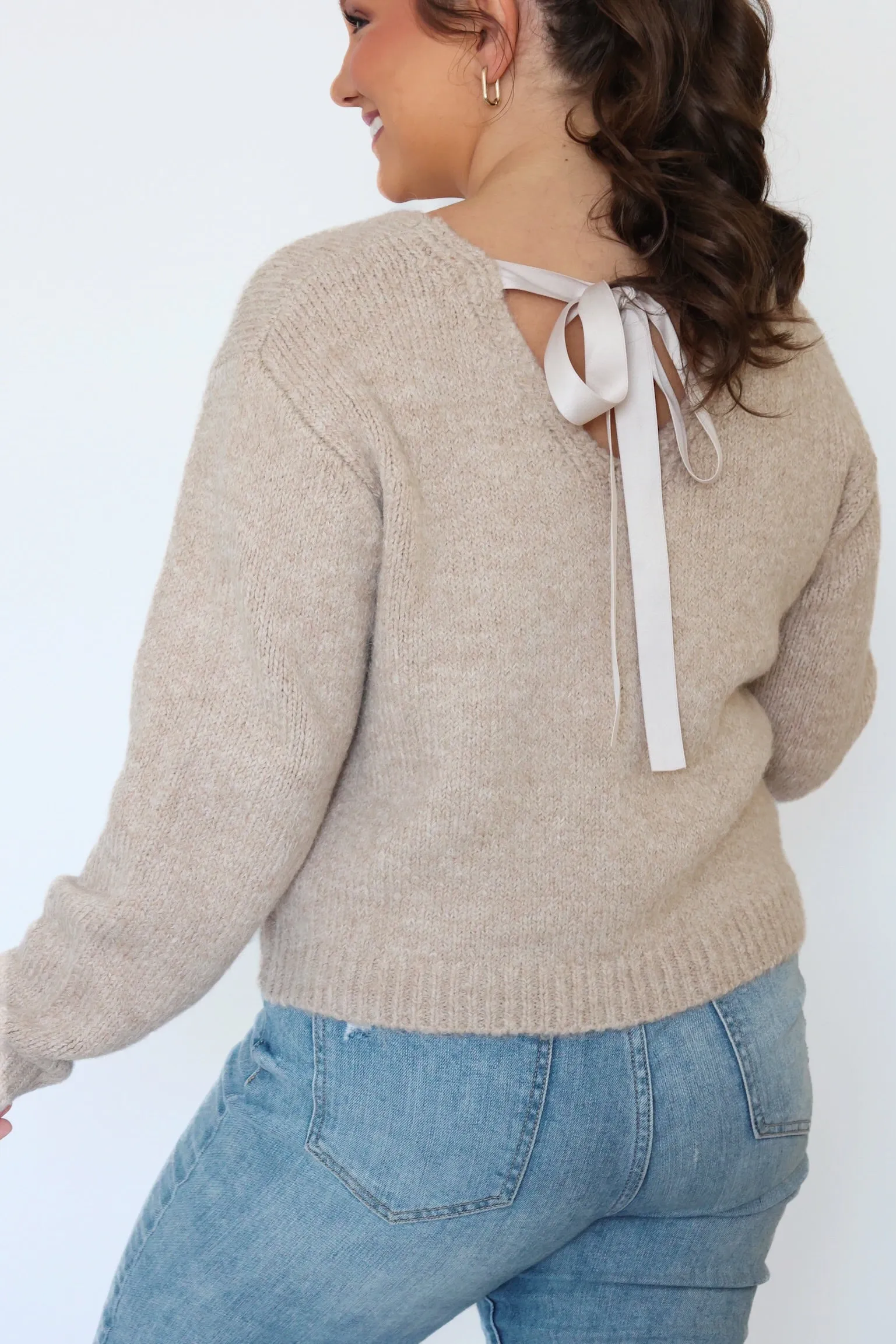 Lucille Ribbon Sweater (FINAL SALE) Layered Hemline