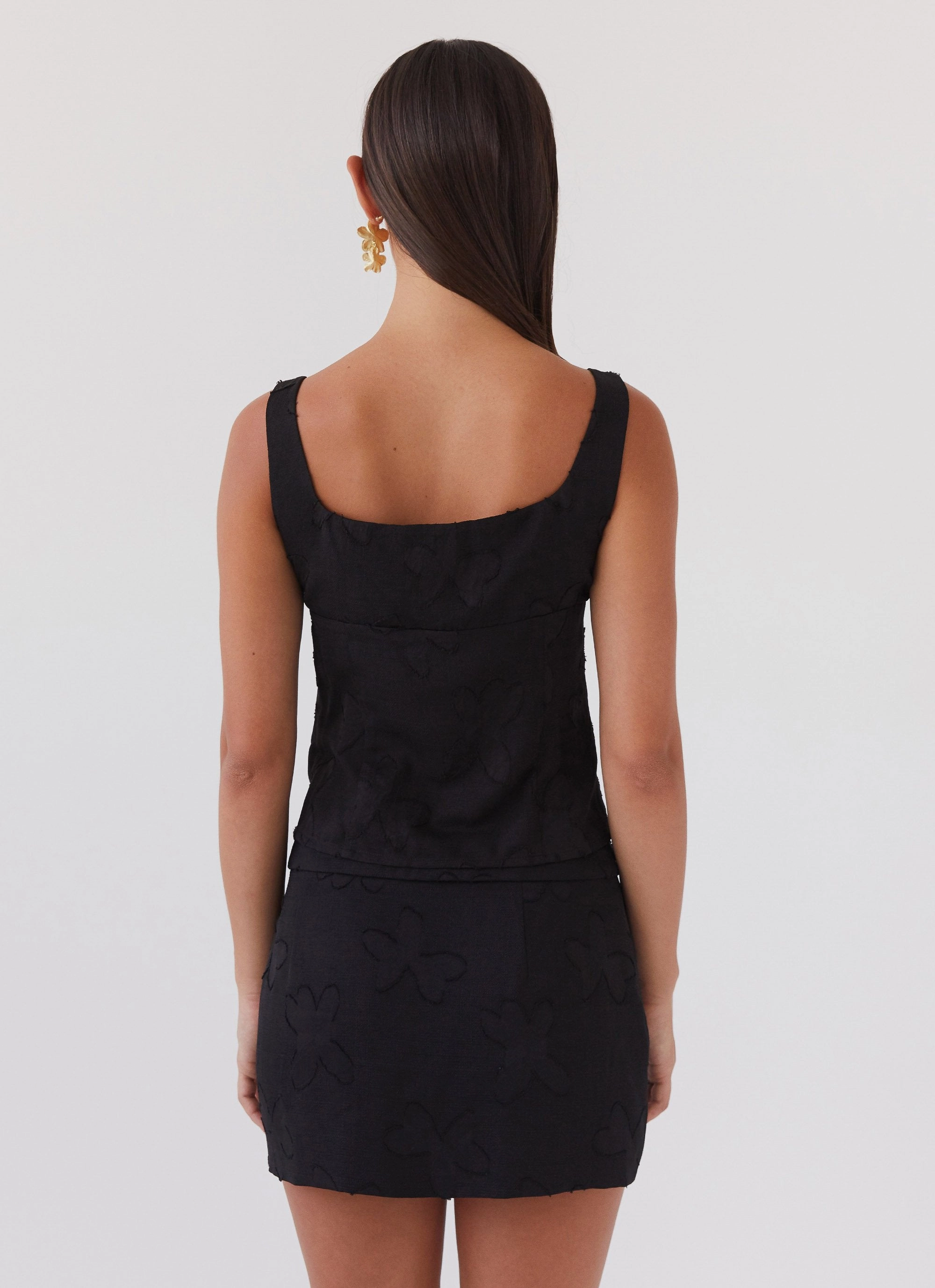 Ultra Lightweight Design Compression Fit Design Bianka Wrap Mini Skirt - Black Petal