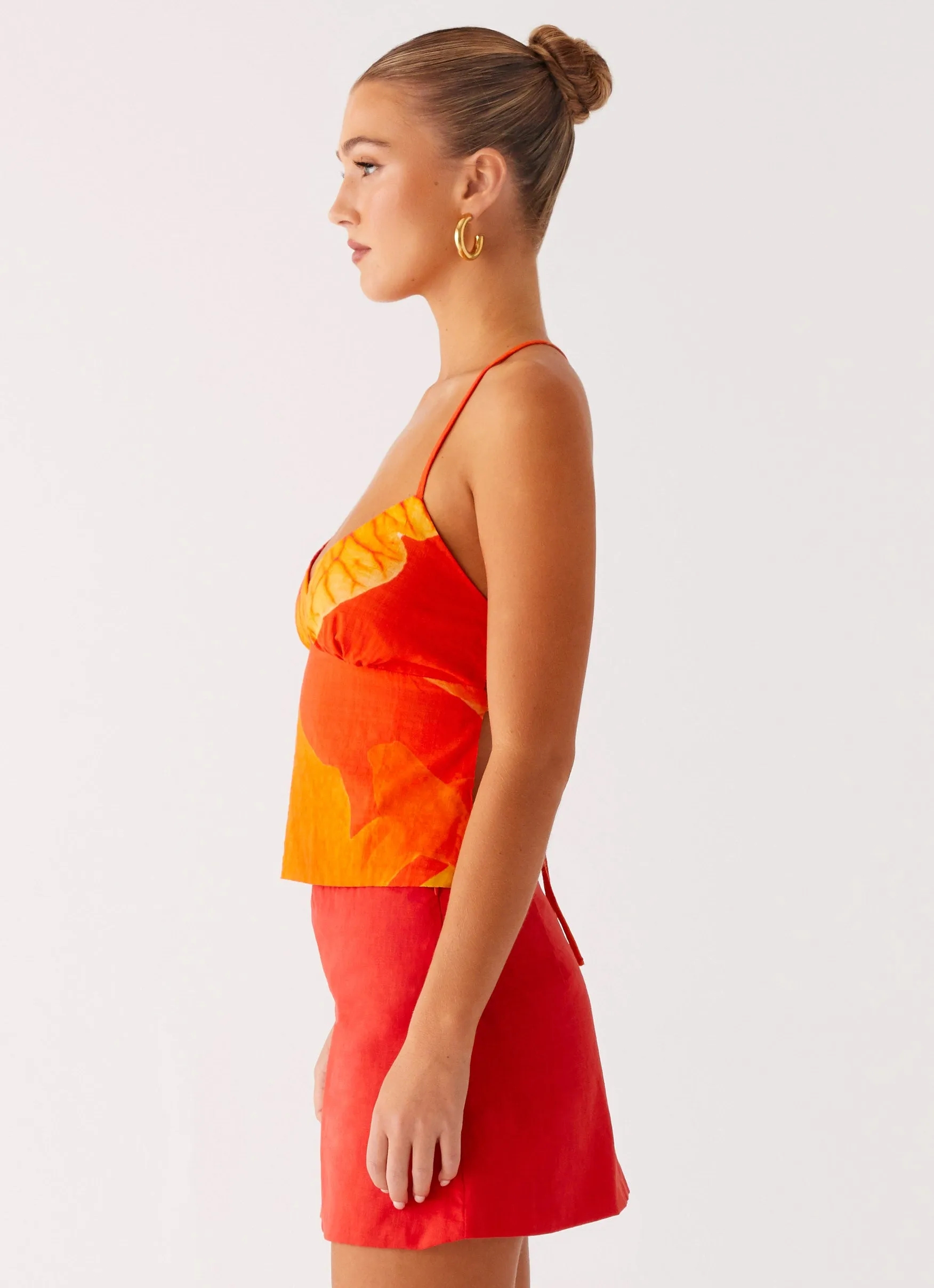 ZipClosure Sangria Top - Serene Orange