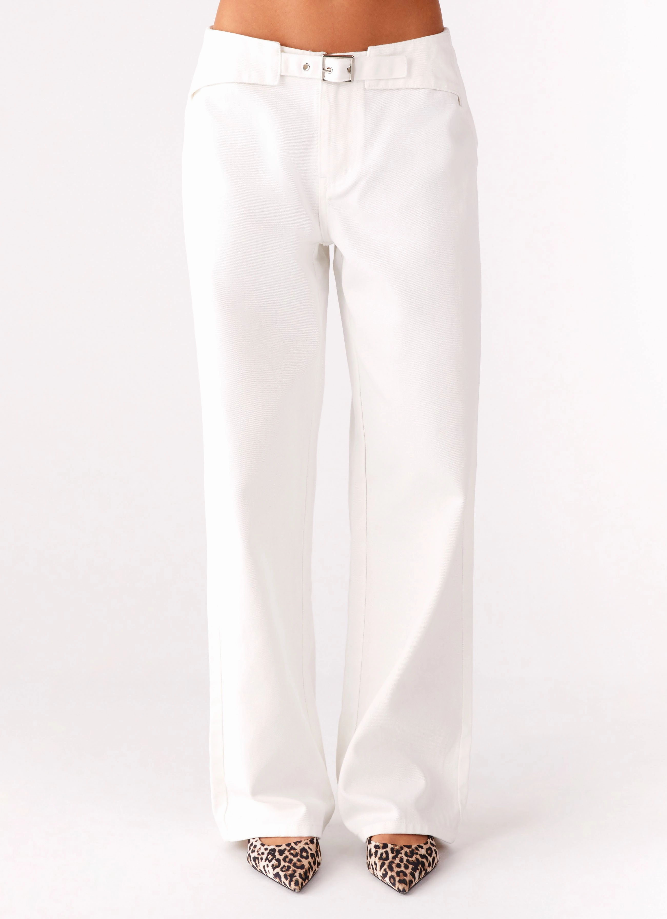 Texas Low Rise Jeans - White Cozy Wear
