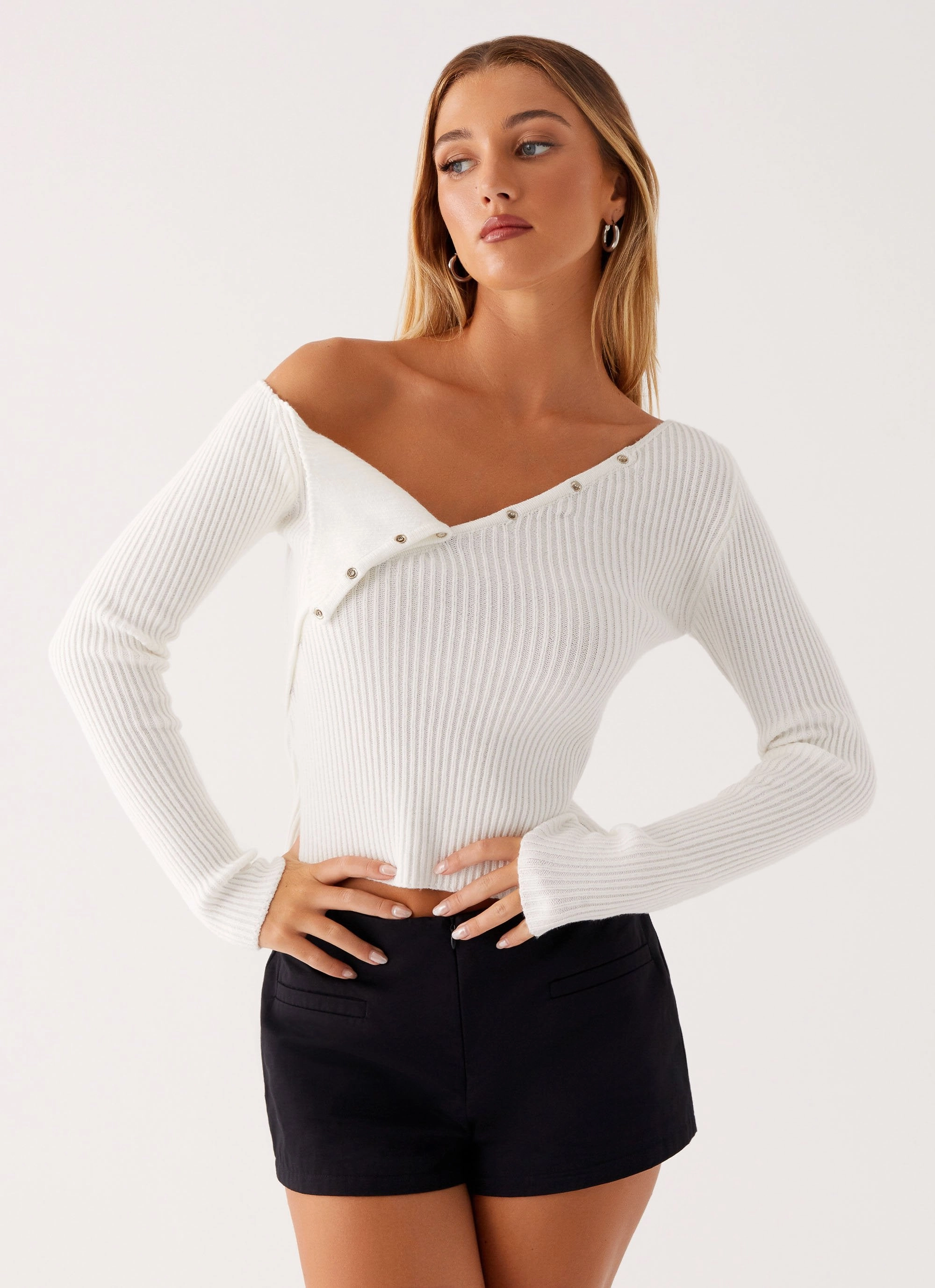Waverly Knit Top - White anti static coating