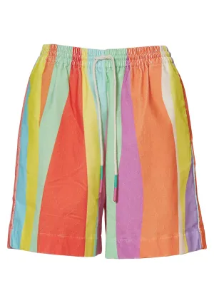 Wavy Stripe Corduroy Shorts
