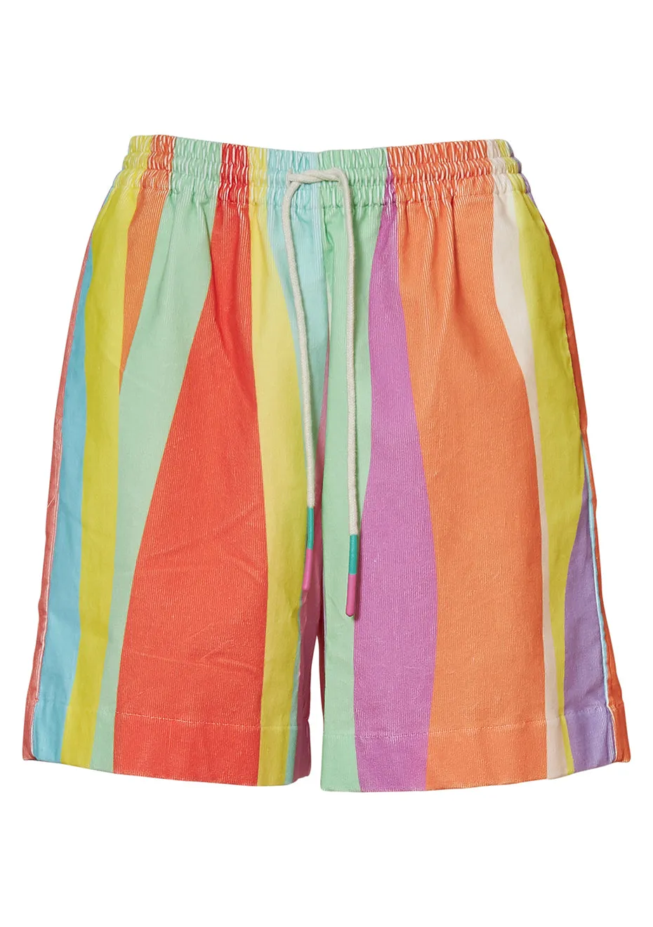 Wavy Stripe Corduroy Shorts