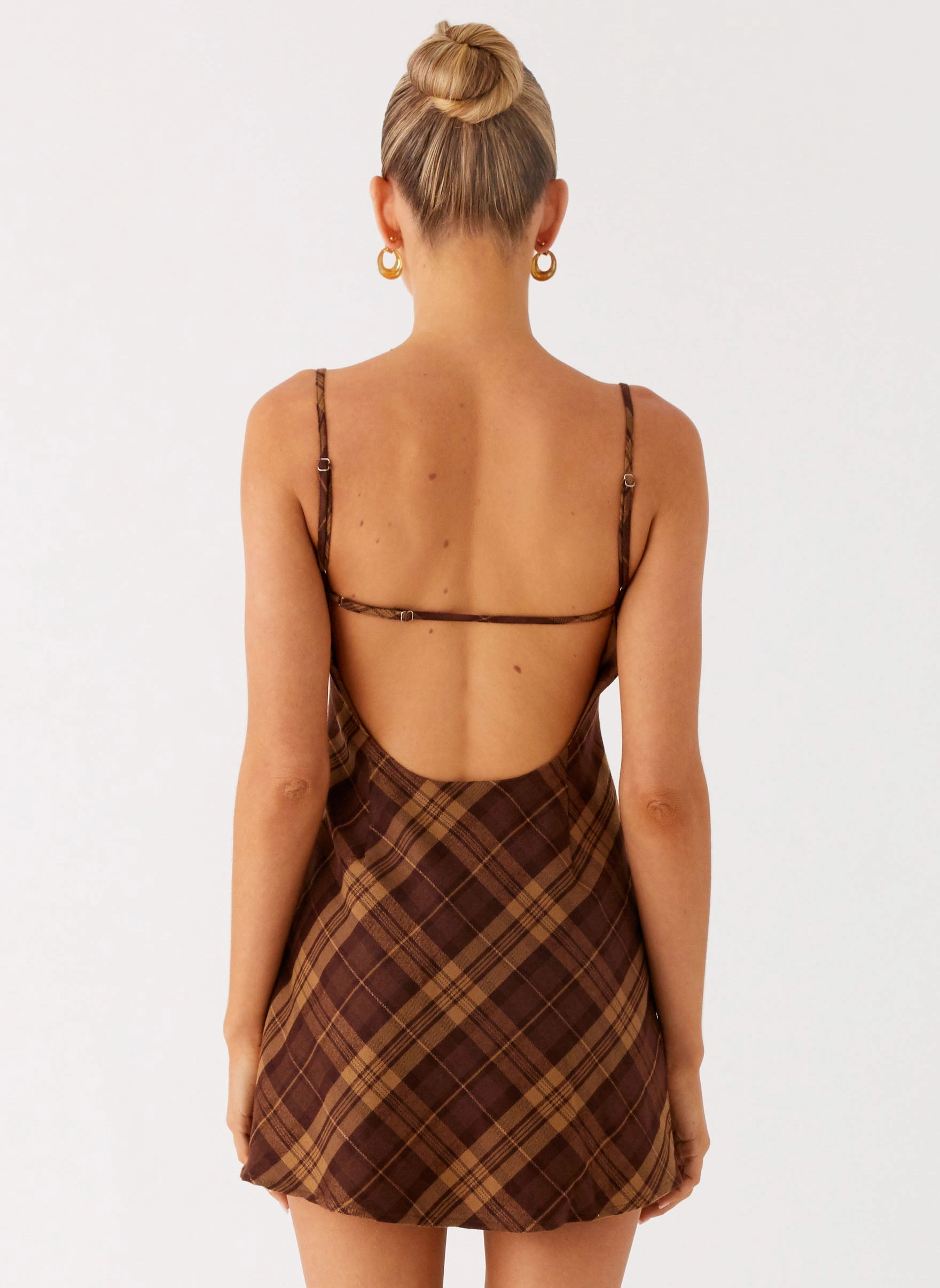 High-Fashion Comfy and Elegant Radio Star Mini Dress - Plaid