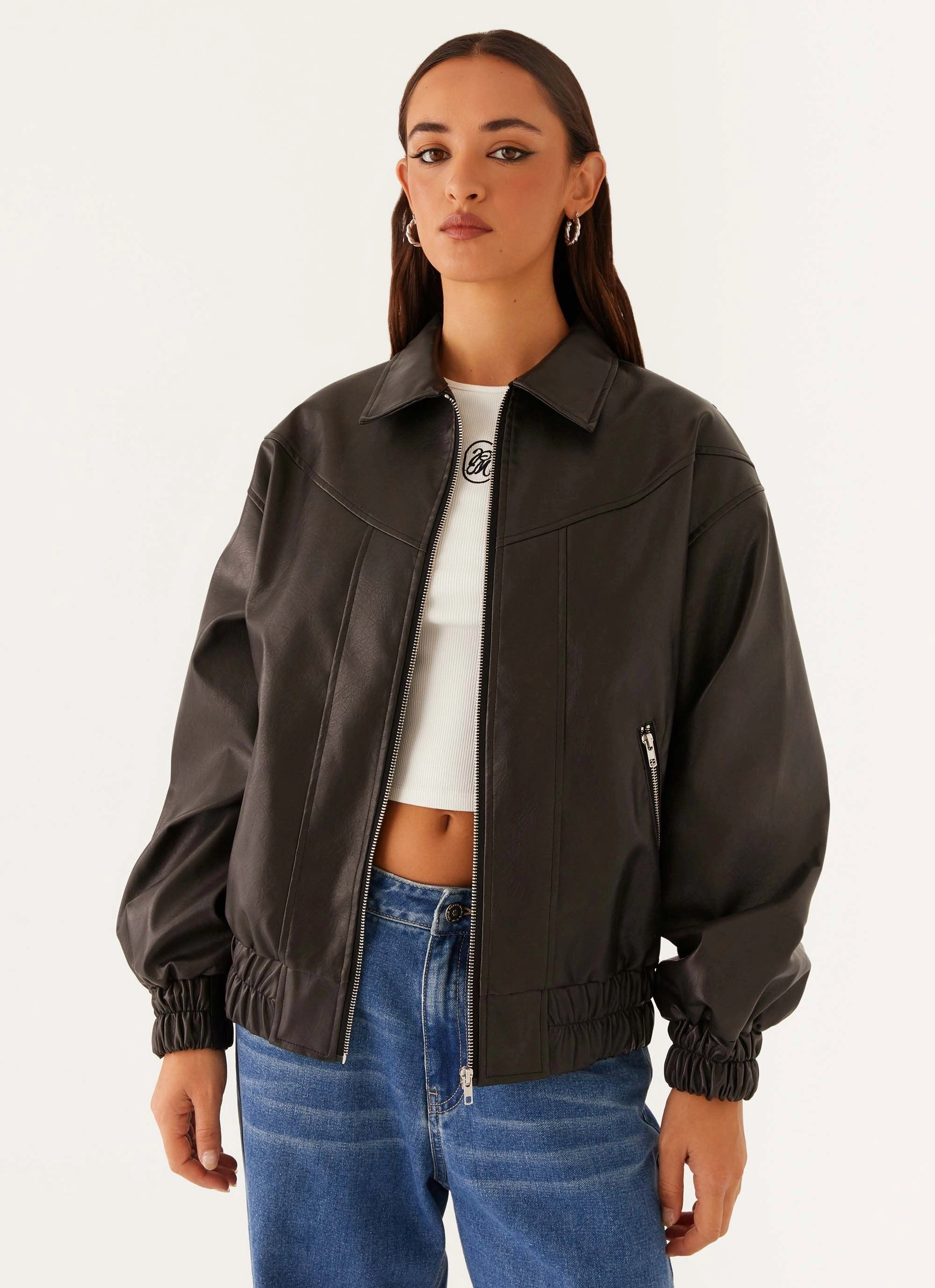 Holland Bomber Jacket - Black Flexible Shoulder Tagless Neckline Design
