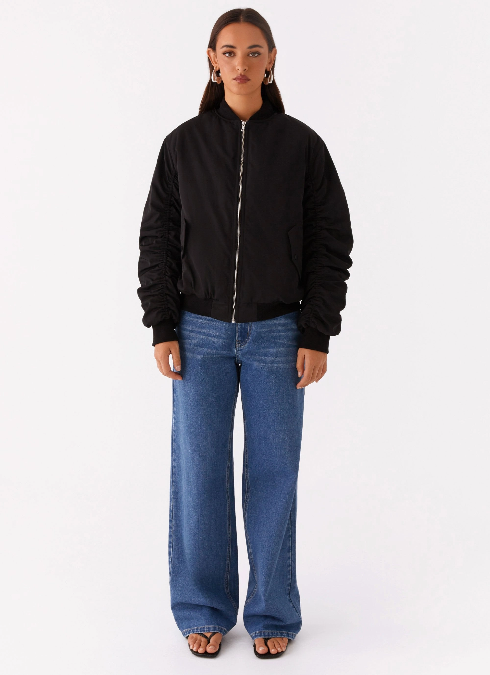 Webster Bomber Jacket - Black Comfortable fit Lightweight Waterproof Jacket