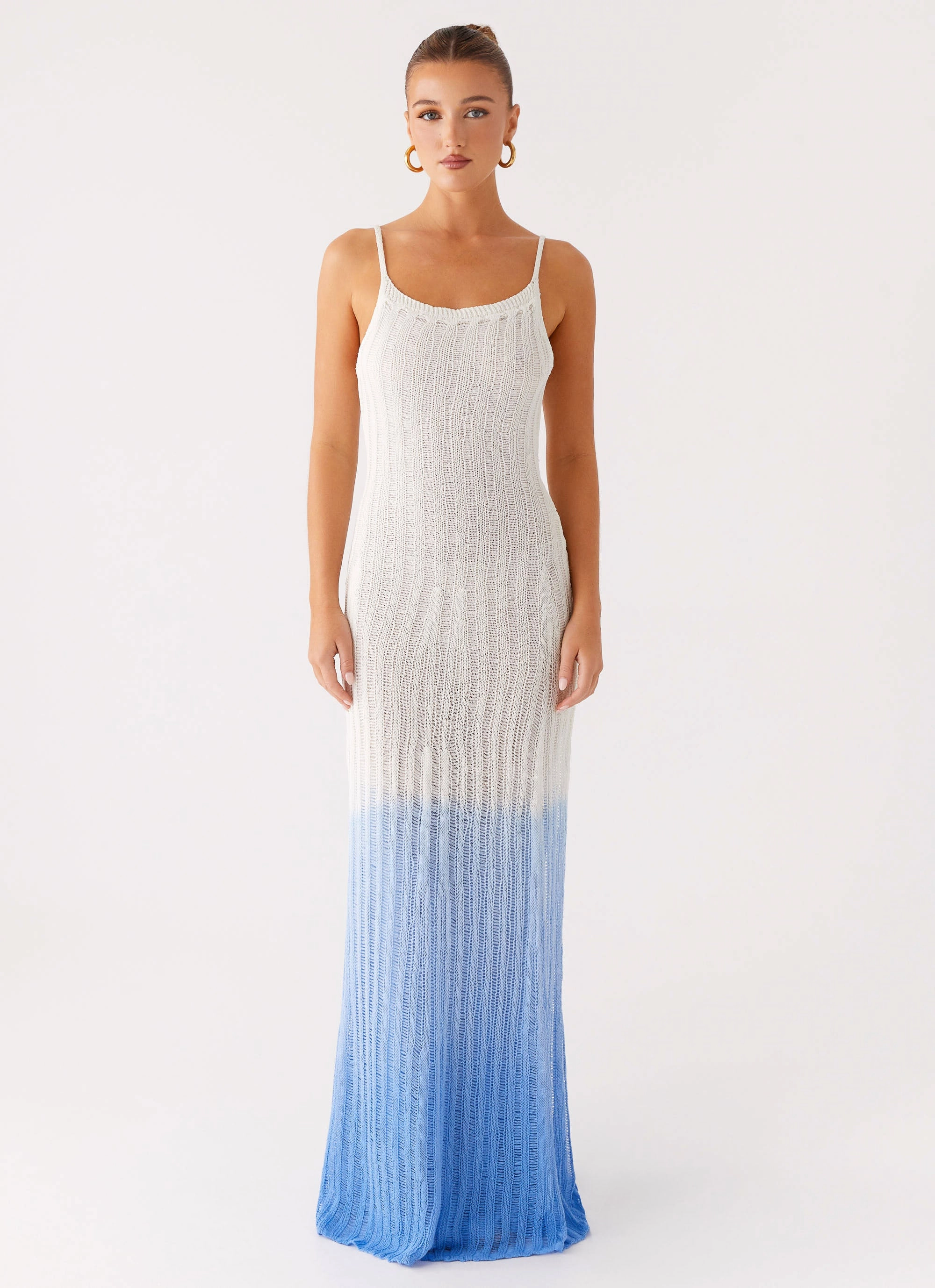 Kiki Maxi Dress - Ombre Blue Outfit Boost AdjustableStraps