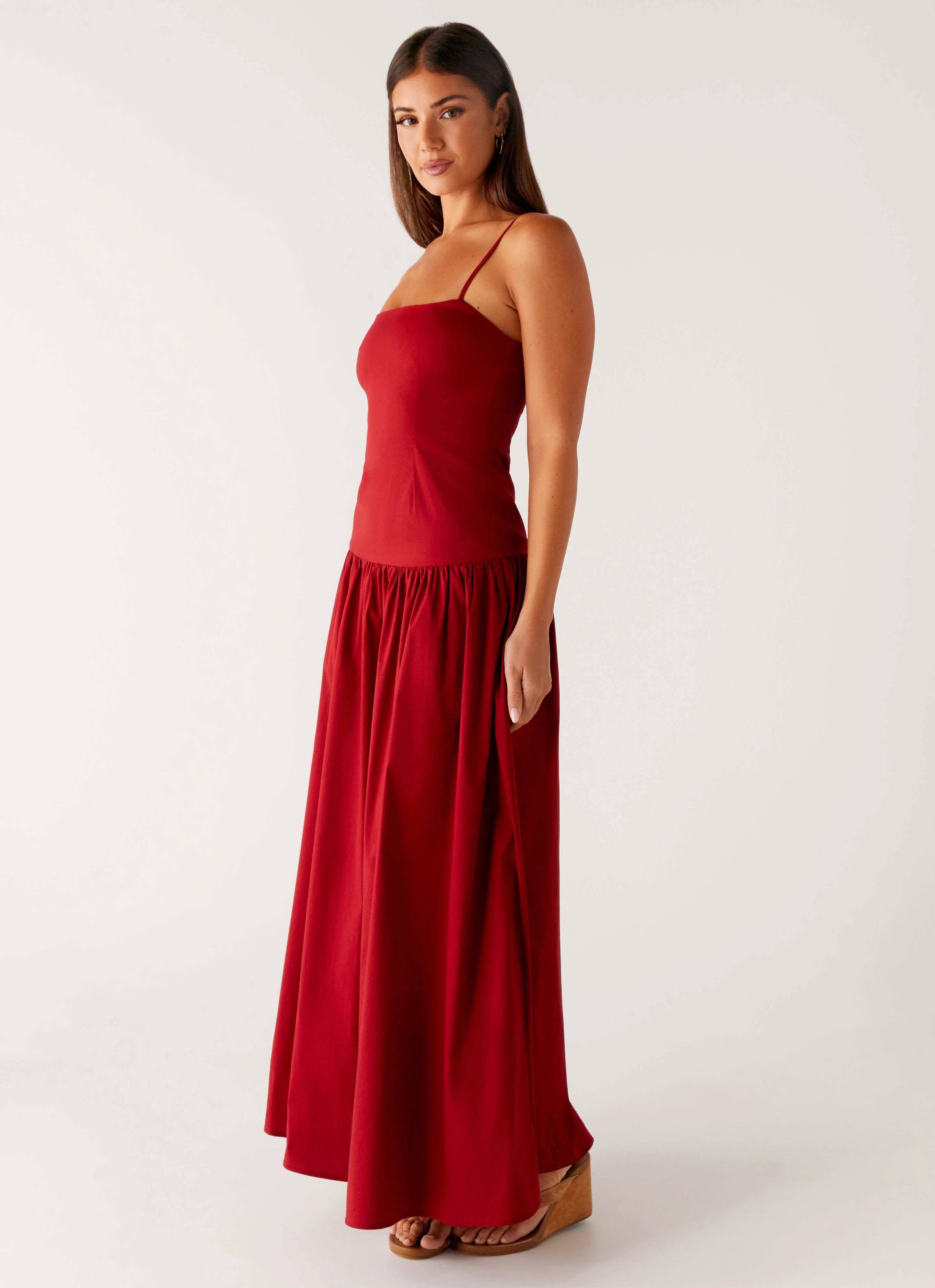 Cozy Wearable Vince Cami Maxi Dress - Deep Red