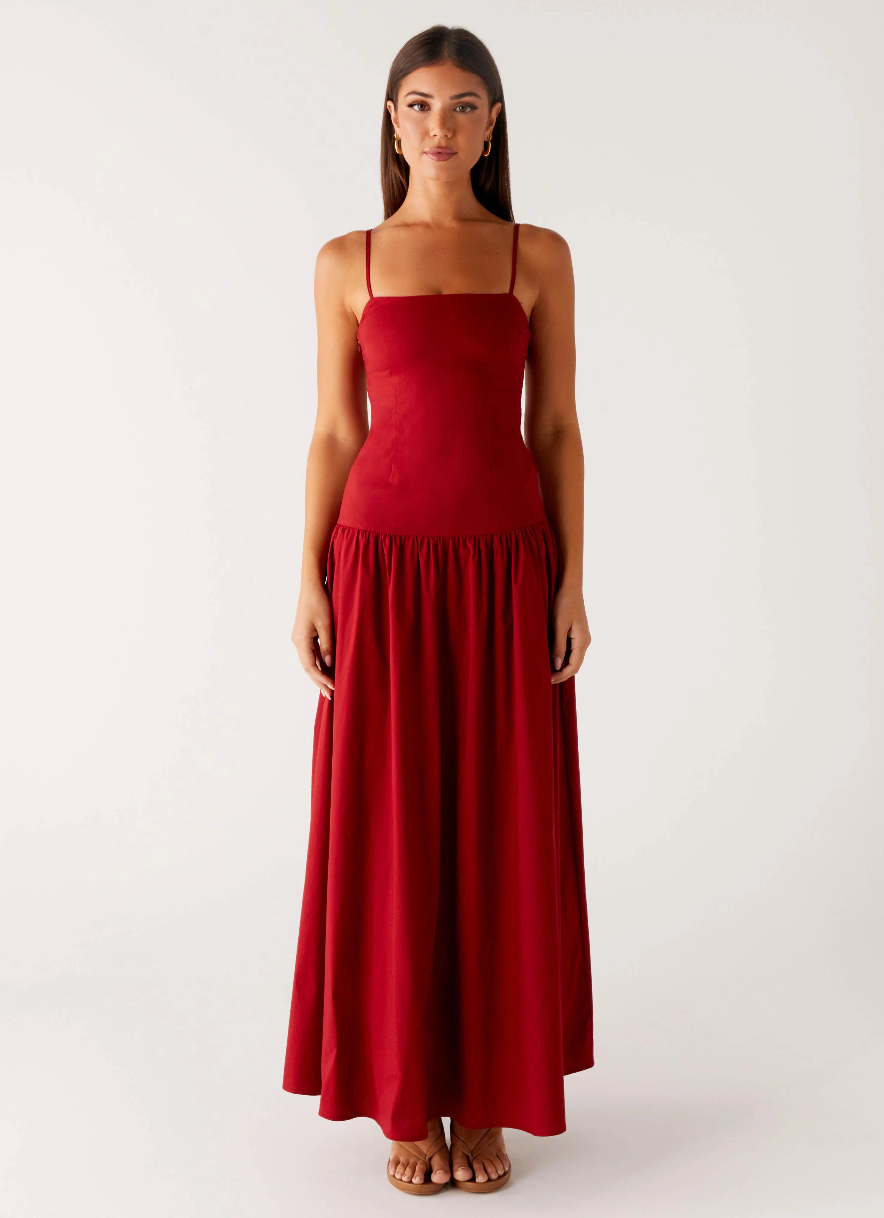 Vince Cami Maxi Dress - Deep Red Work Pairing