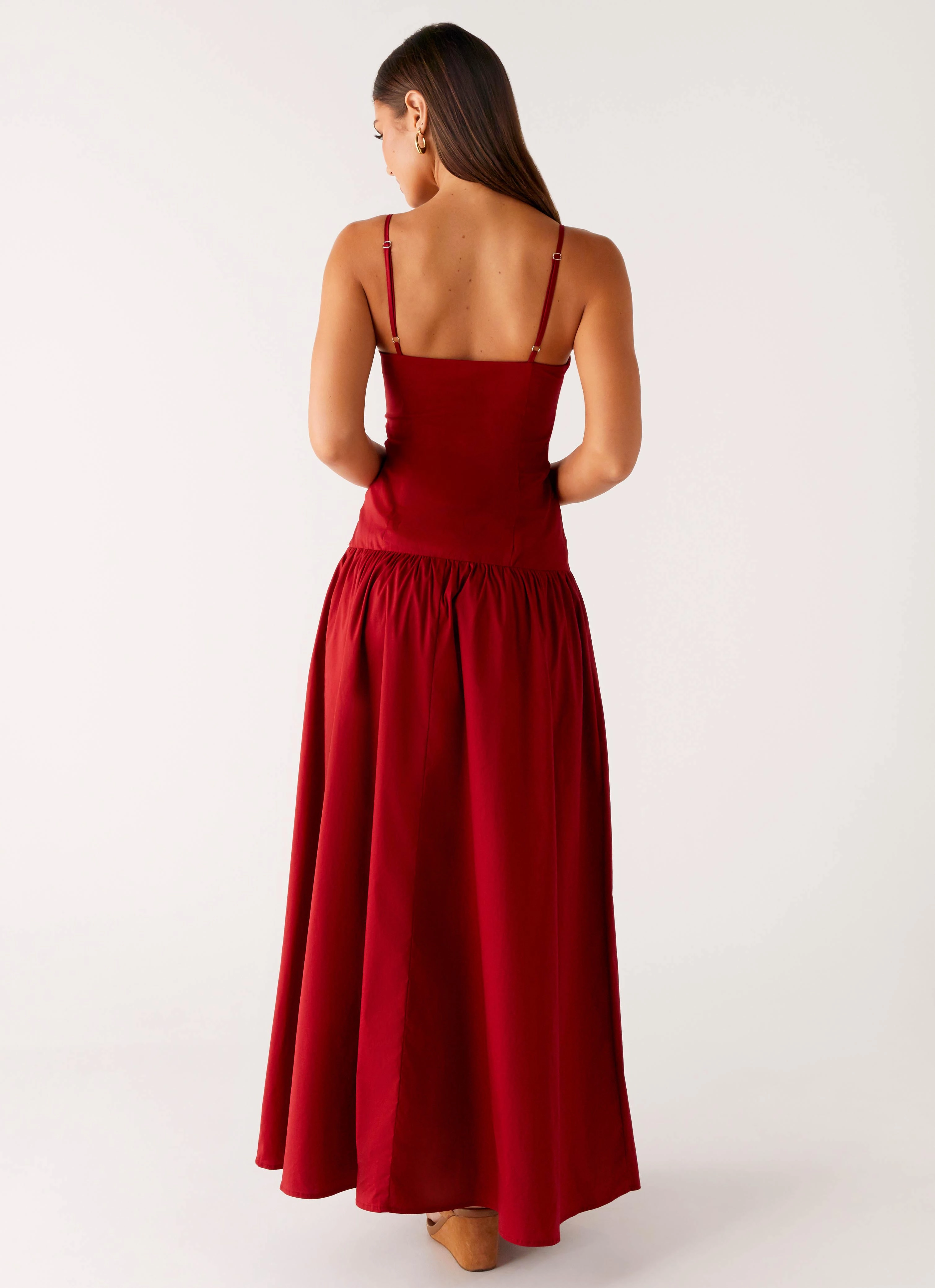 Vince Cami Maxi Dress - Deep Red Rose Soft