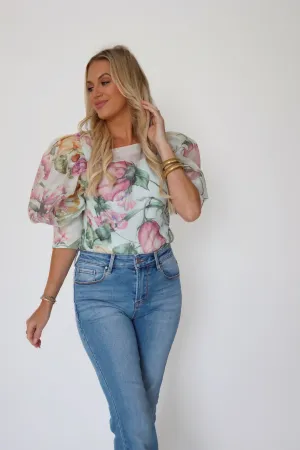 Catalina Floral Blouse (FINAL SALE) Layered Hemline