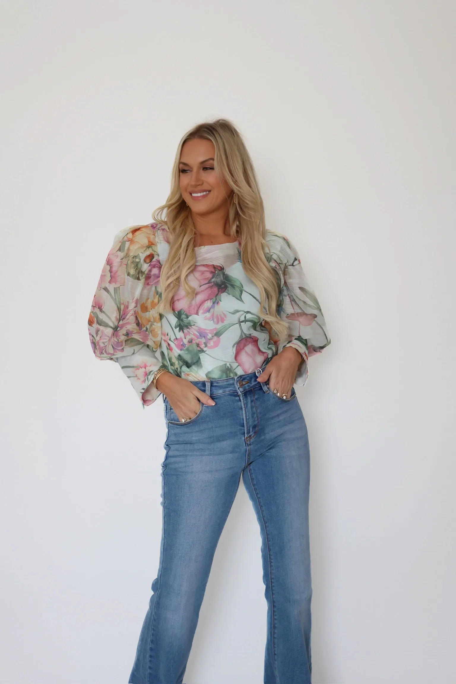 Catalina Floral Blouse (FINAL SALE) Soft Brushed Lining