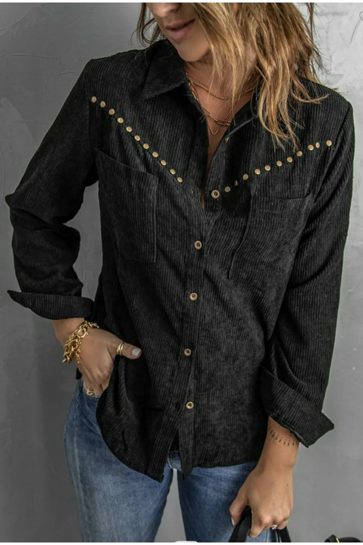 Western Corduroy Top