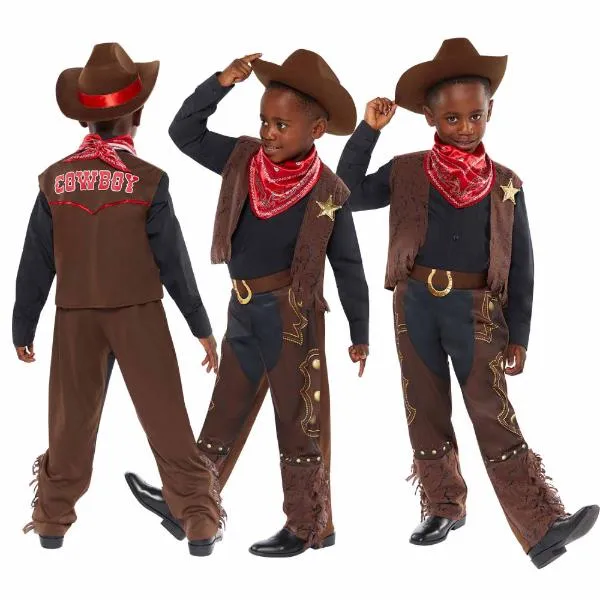 Western Cowboy Kids Costume - 6 - 8 Years