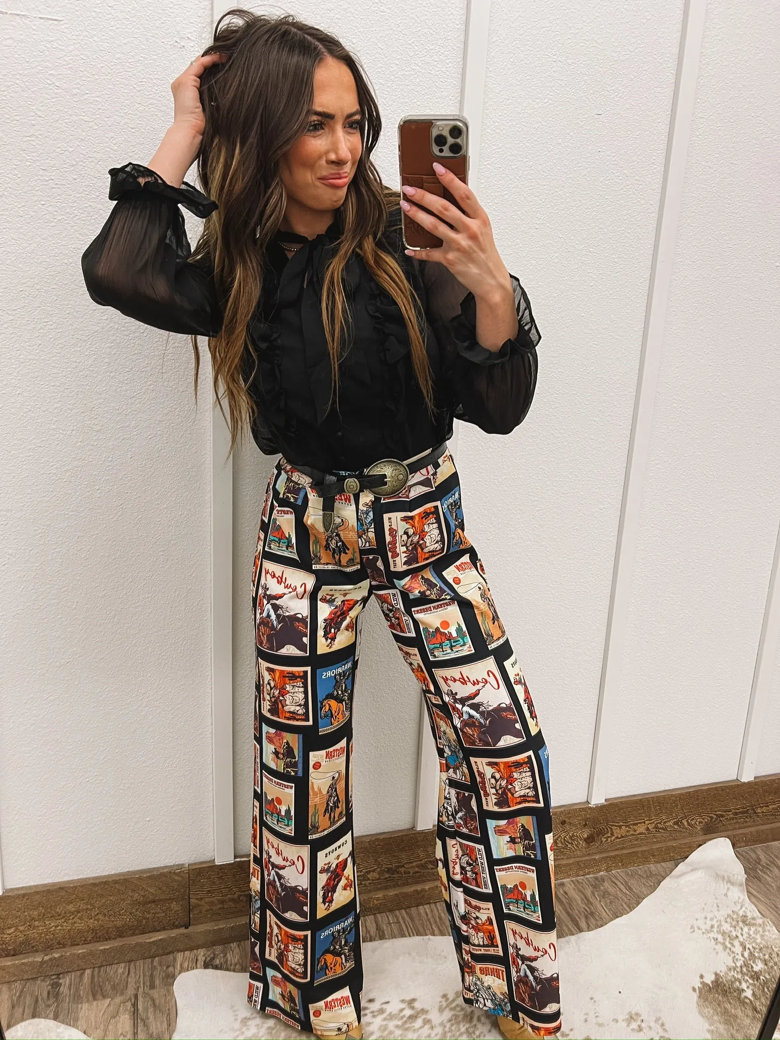 Western Cowboy Stamp Pants