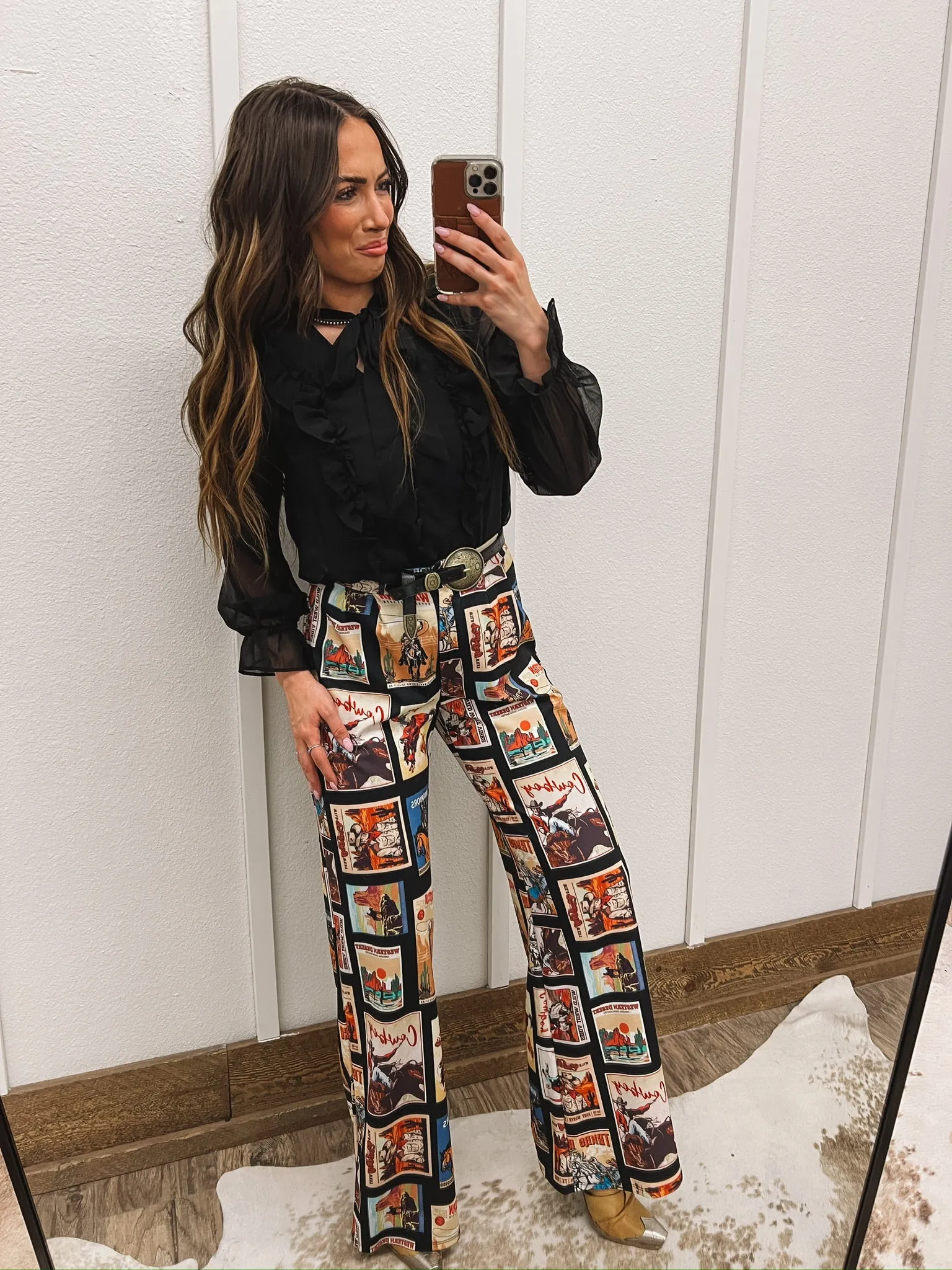 Western Cowboy Stamp Pants