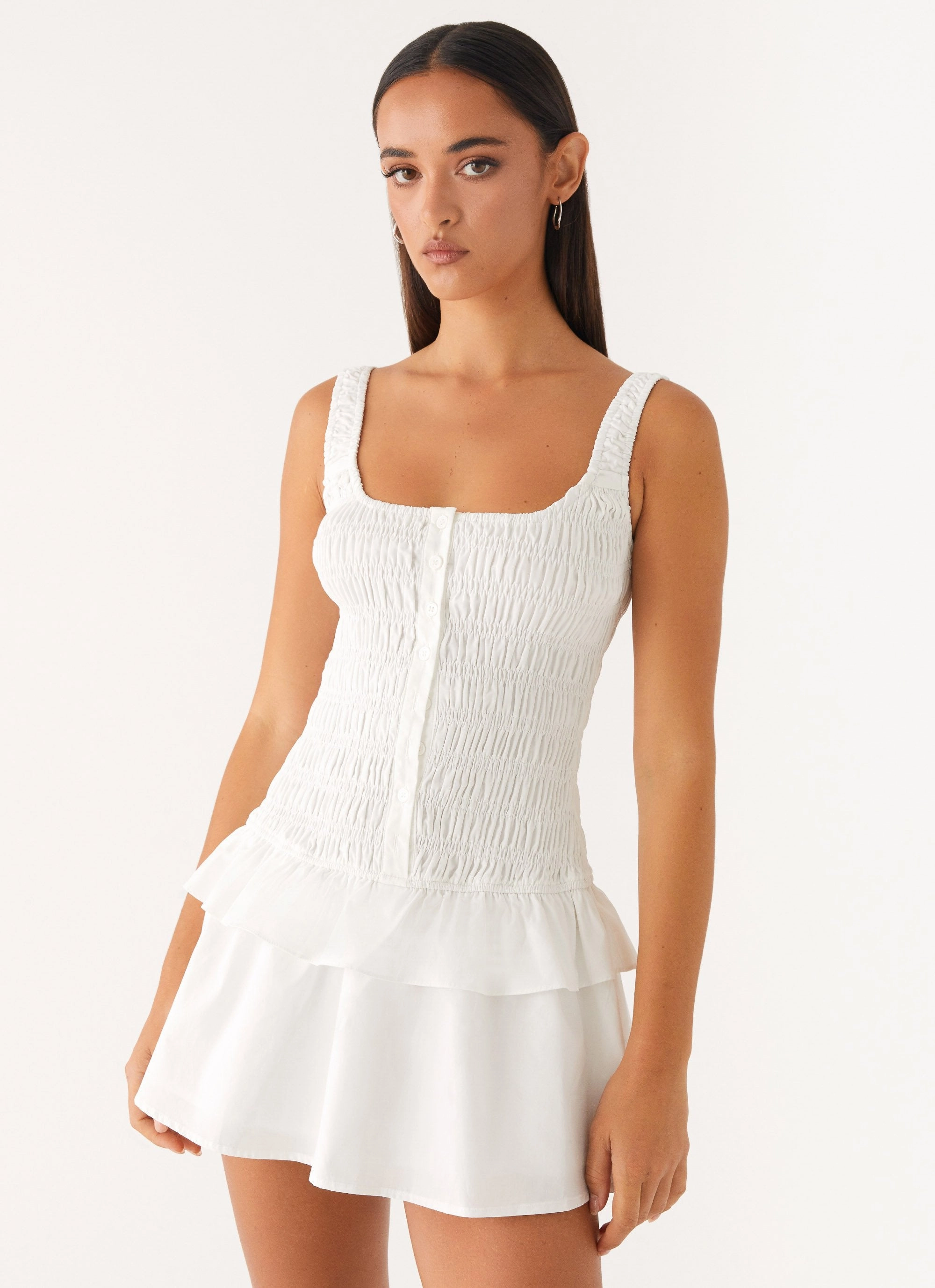 Aleena Mini Dress - White Style Moment Chic boho dress