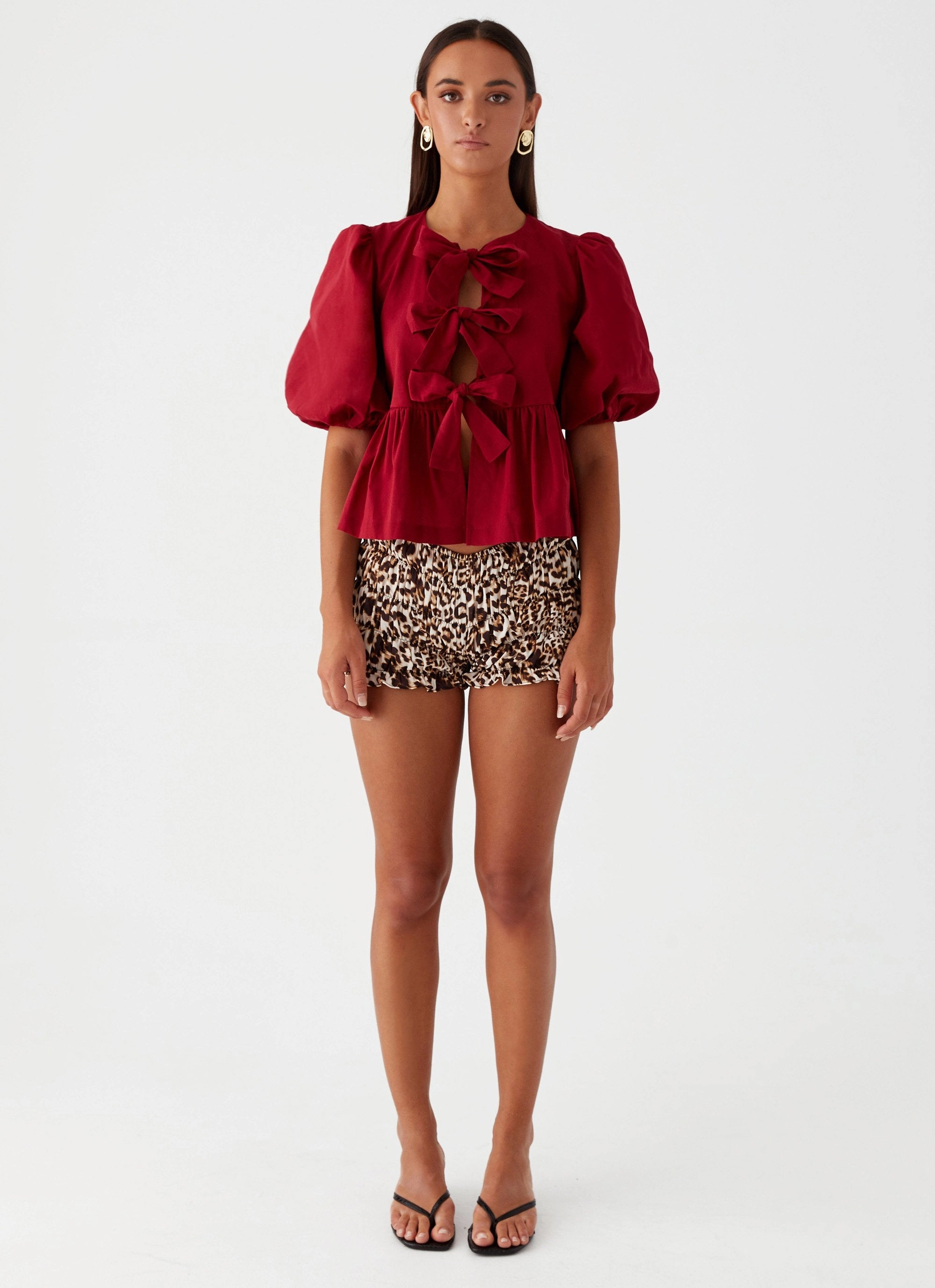 Rubberized grip Western Wind Tie Top - Maroon