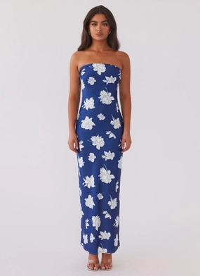 Comfort Stretch What I Want Maxi Dress - Navy Flora