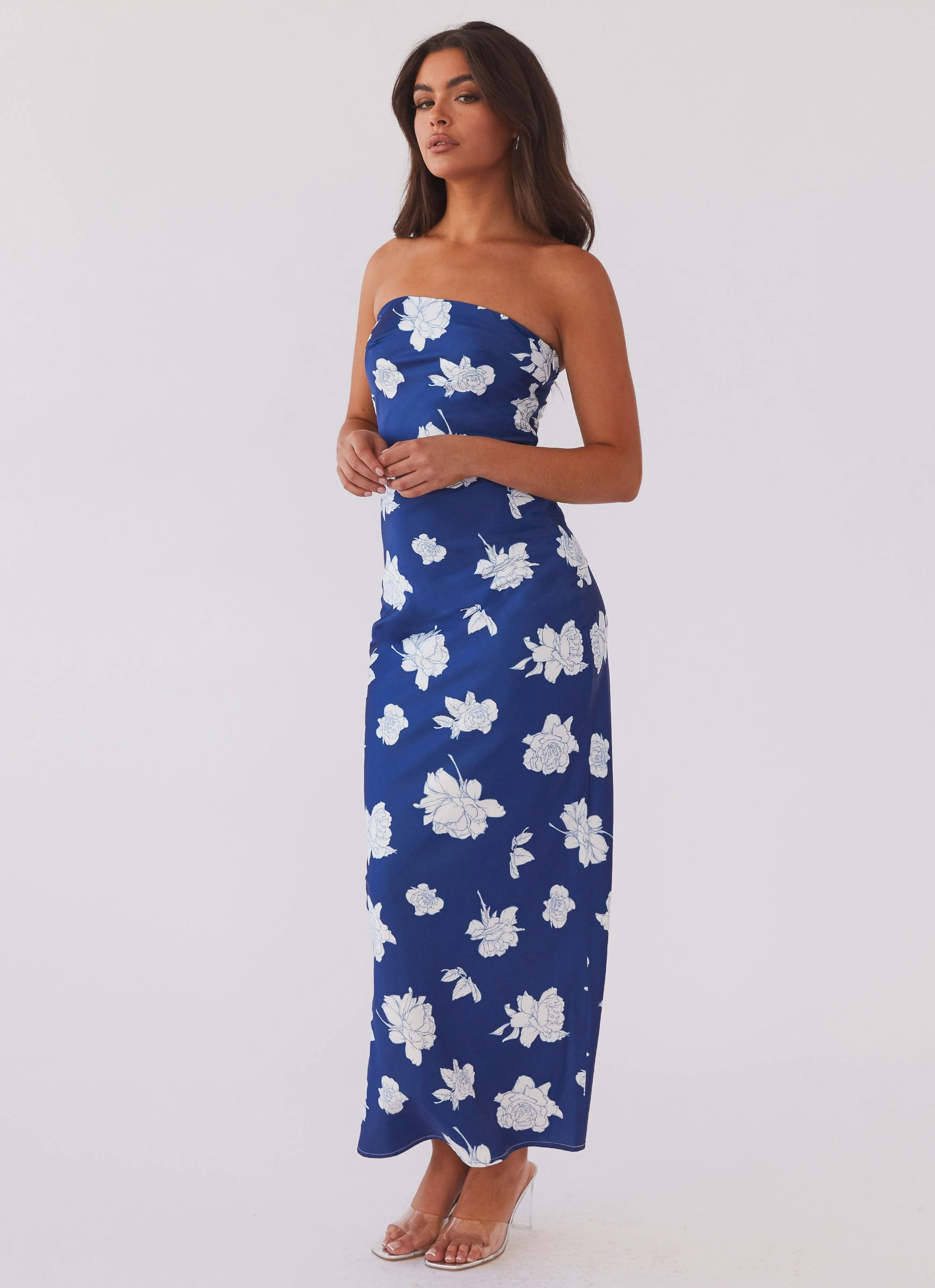 What I Want Maxi Dress - Navy Flora Bold Simplicity Clean Cut