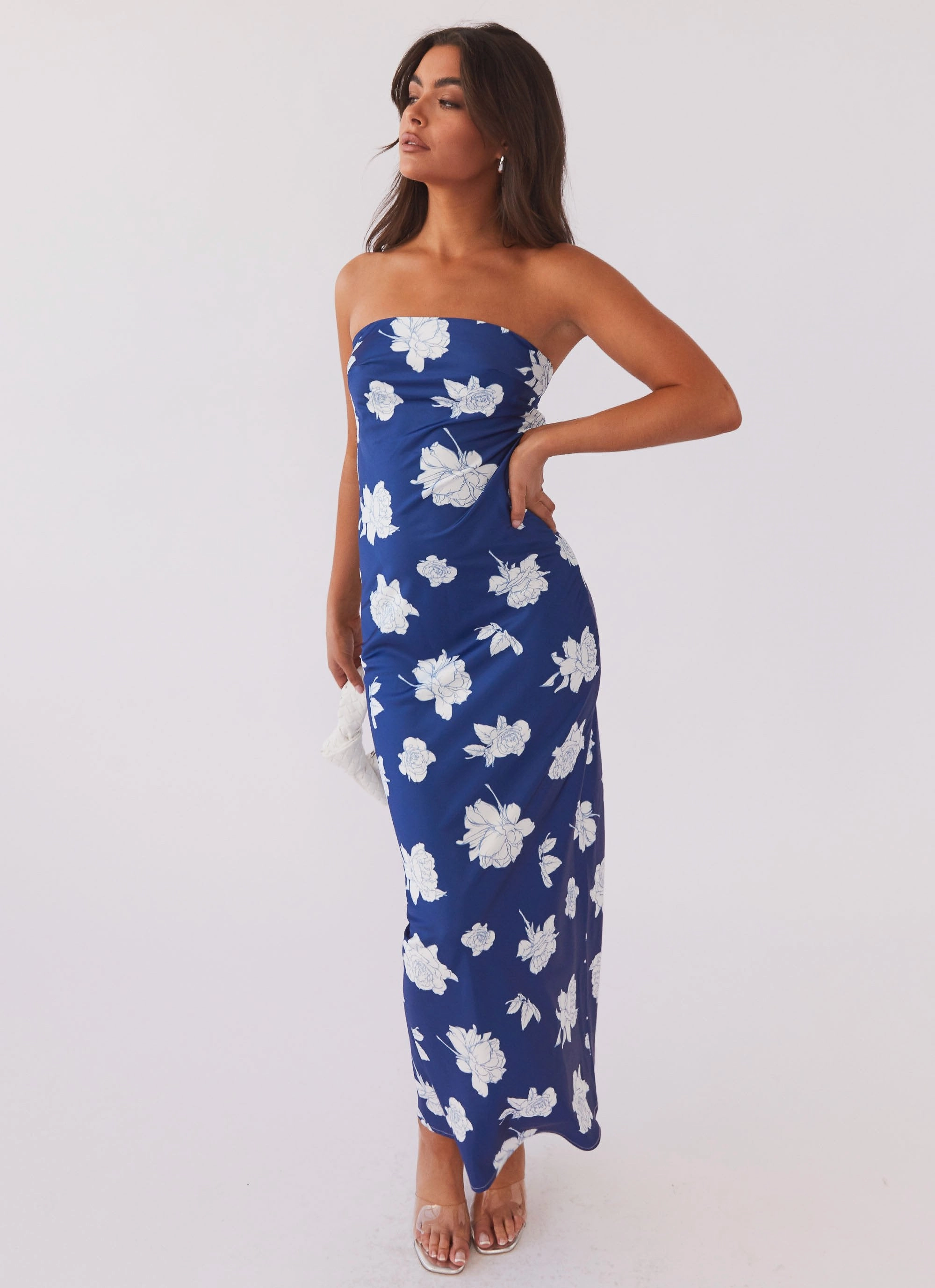 What I Want Maxi Dress - Navy Flora Contemporary Layer