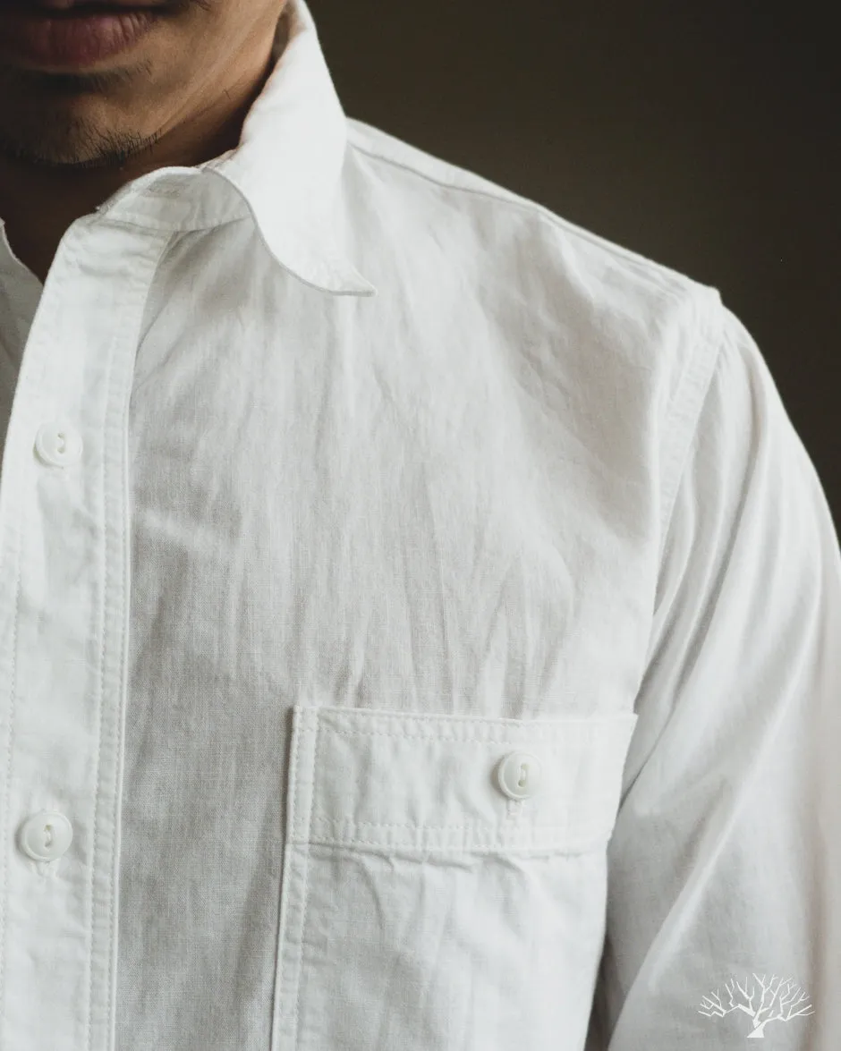 White Chambray Work Shirt