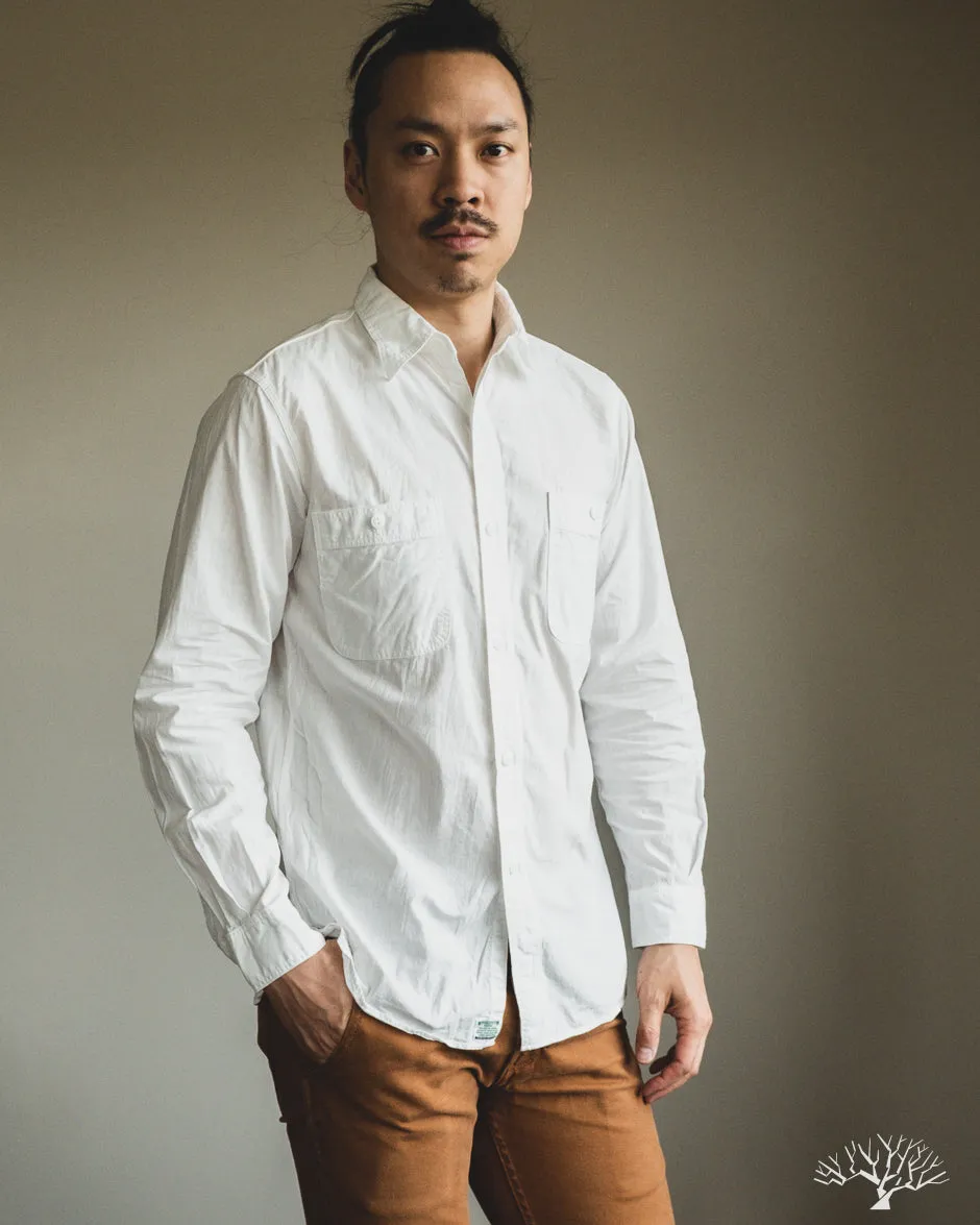 White Chambray Work Shirt