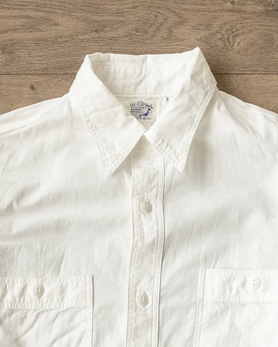White Chambray Work Shirt