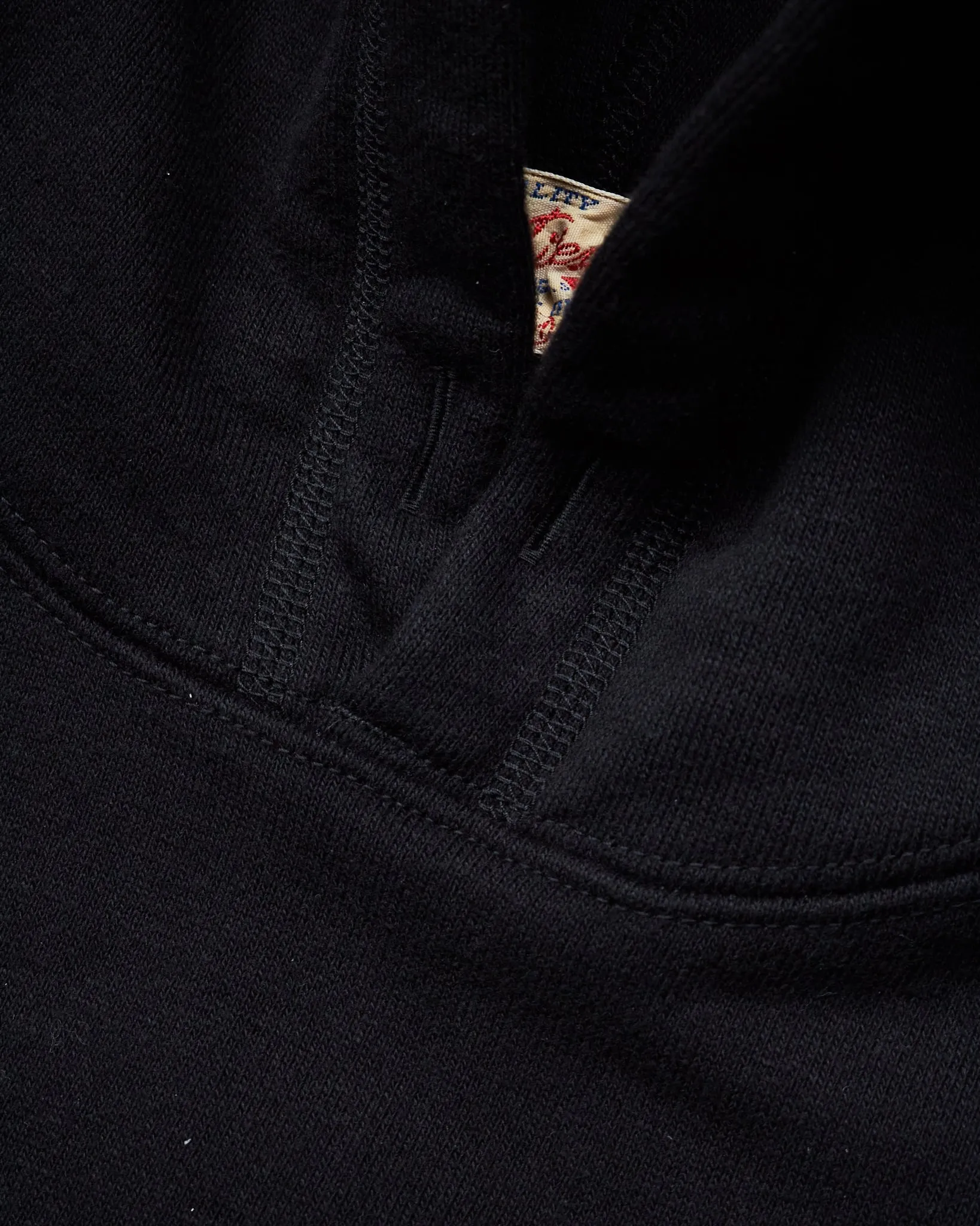 Whitesville Heavyweight Loop-Wheeled Hoodie Black WV67729