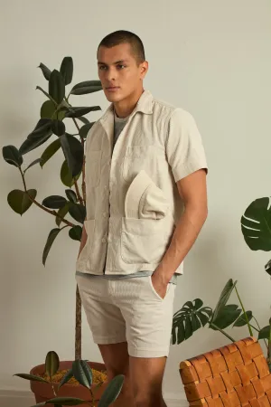 Wide Wale Cord Button Fly Short