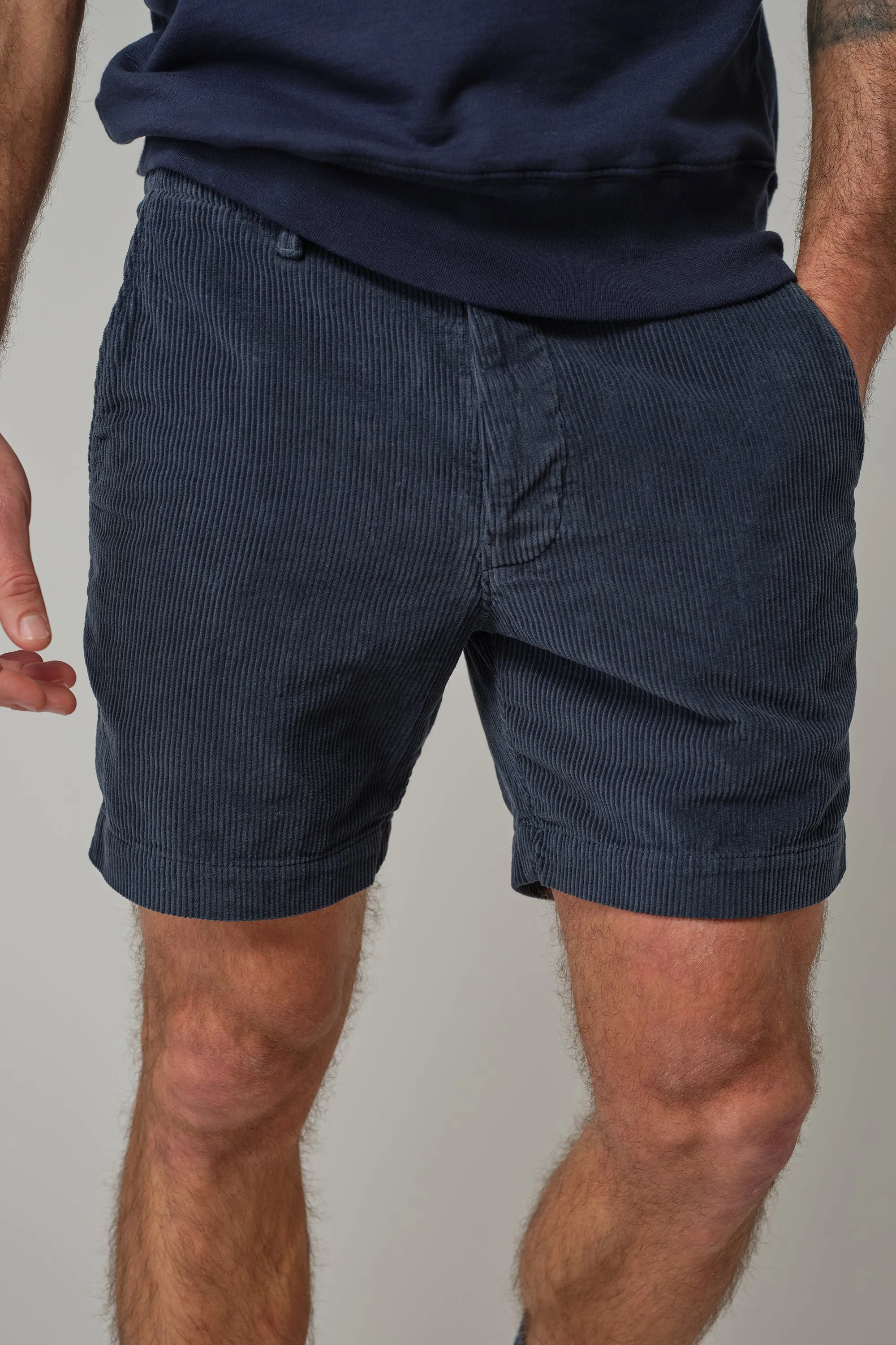 Wide Wale Cord Button Fly Short