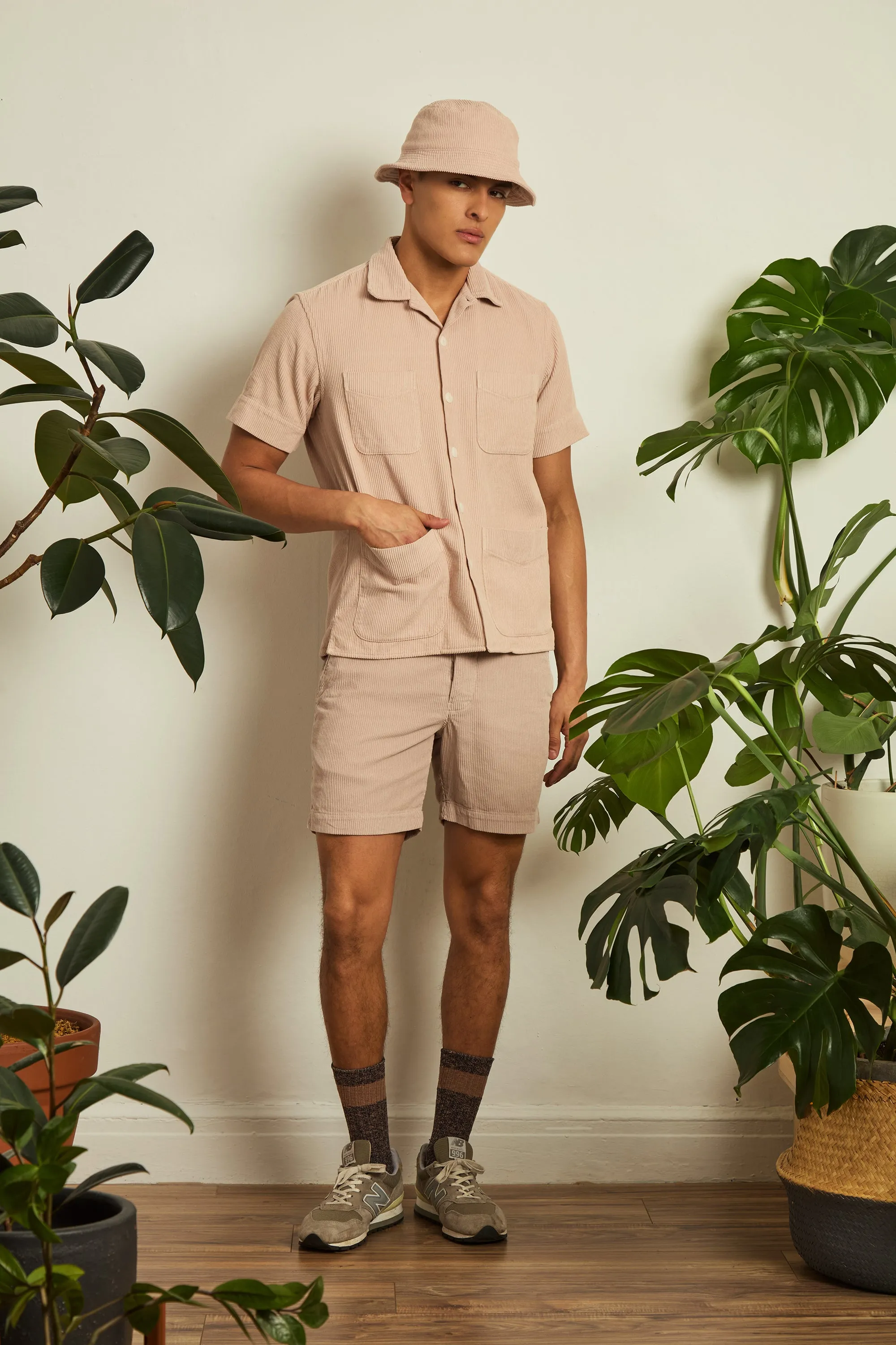 Wide Wale Cord Button Fly Short