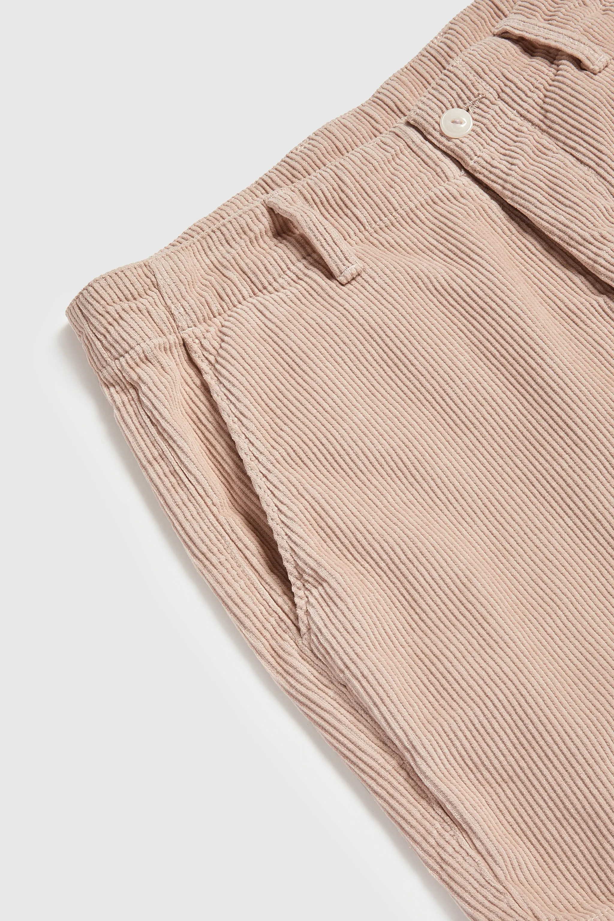 Wide Wale Cord Button Fly Short