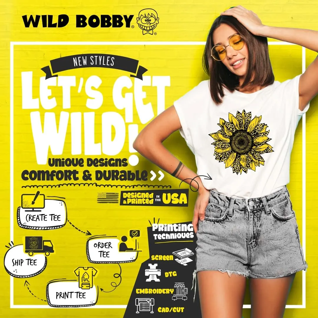 Wild Bobby Tropical Palm Trees Silhouettes with Sunset Pop Culture Unisex Crewneck Graphic Sweatshirt