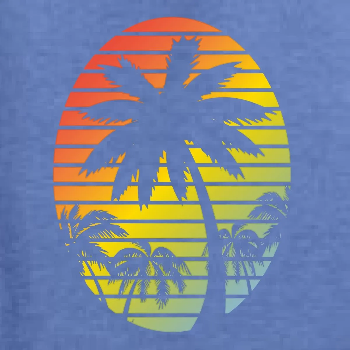 Wild Bobby Tropical Palm Trees Silhouettes with Sunset Pop Culture Unisex Crewneck Graphic Sweatshirt