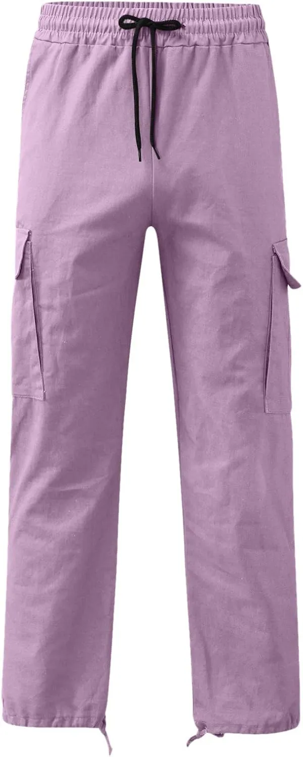 Wild Cargo Pants for Men Baggy Casual Joggers Athletic Pants Hiking Trousers Outdoor Wearing Work Track Pants with Pockets