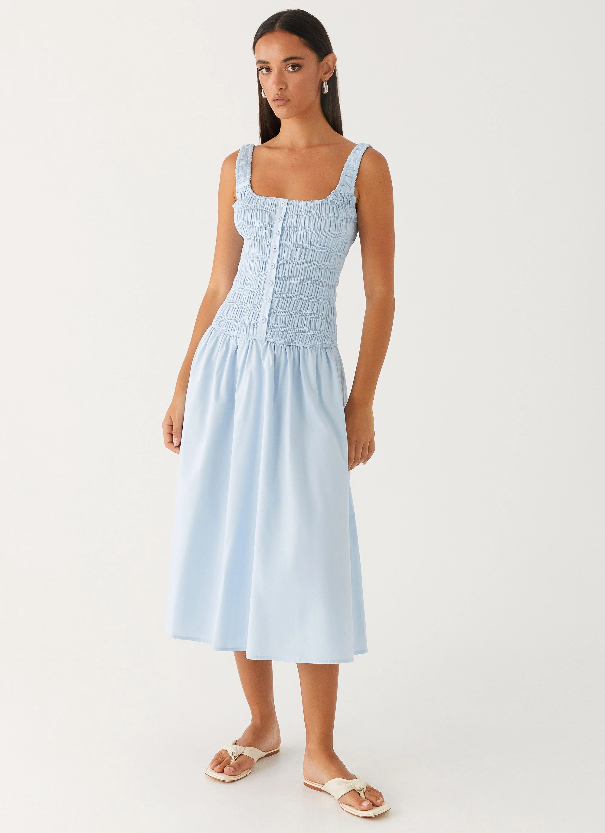 Wildflower Midi Dress - Blue Guest Shine