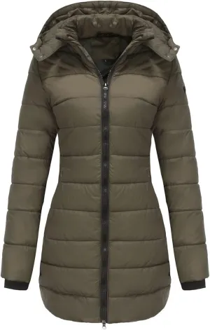 Winter Coats for Women Warm Puffer Jacket Long Sleeve Full Zipper Coat Lightweight Down Jackets Outerwear with Pockets