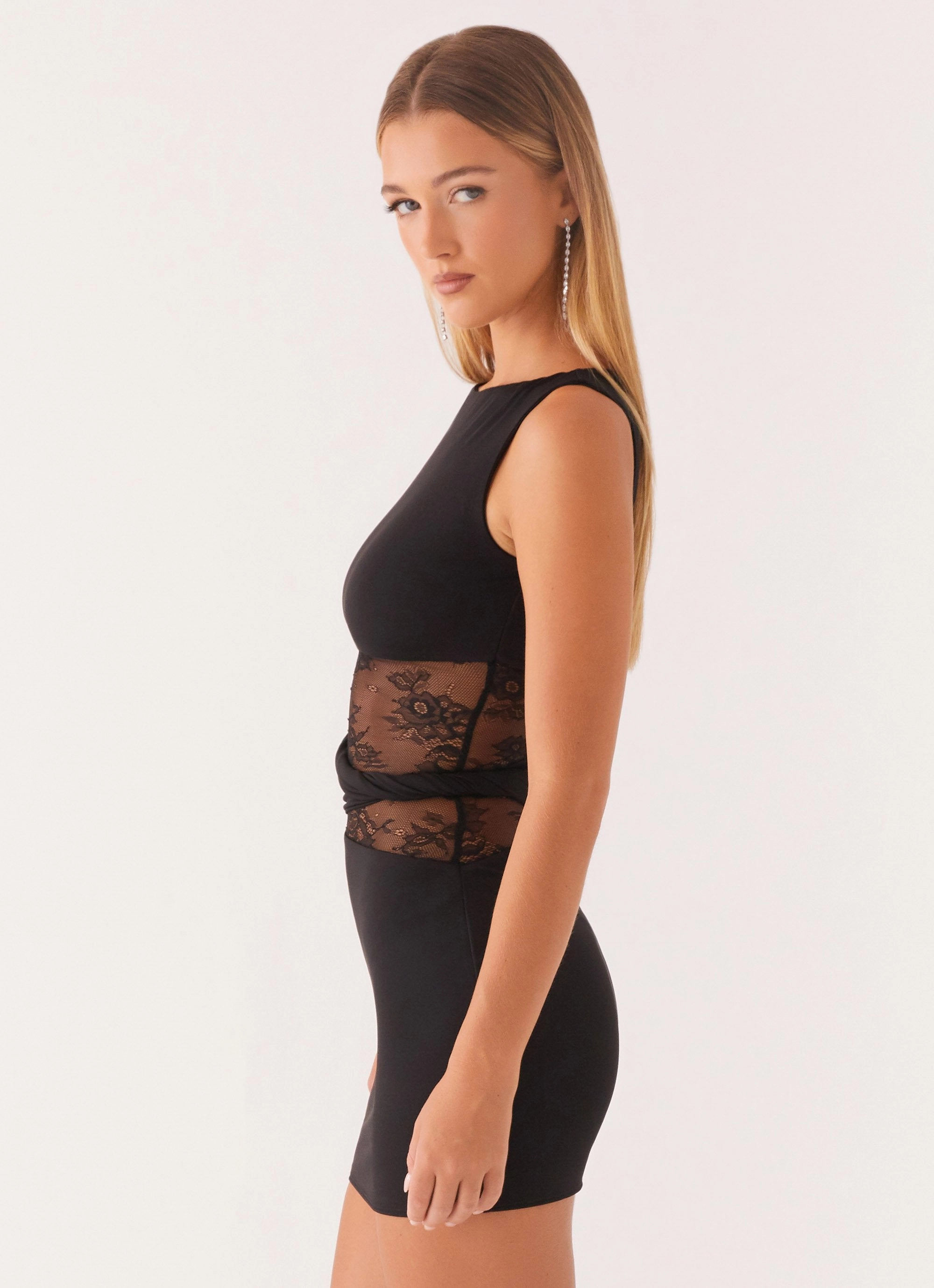 Echo Mini Dress - Black Movement Friendly