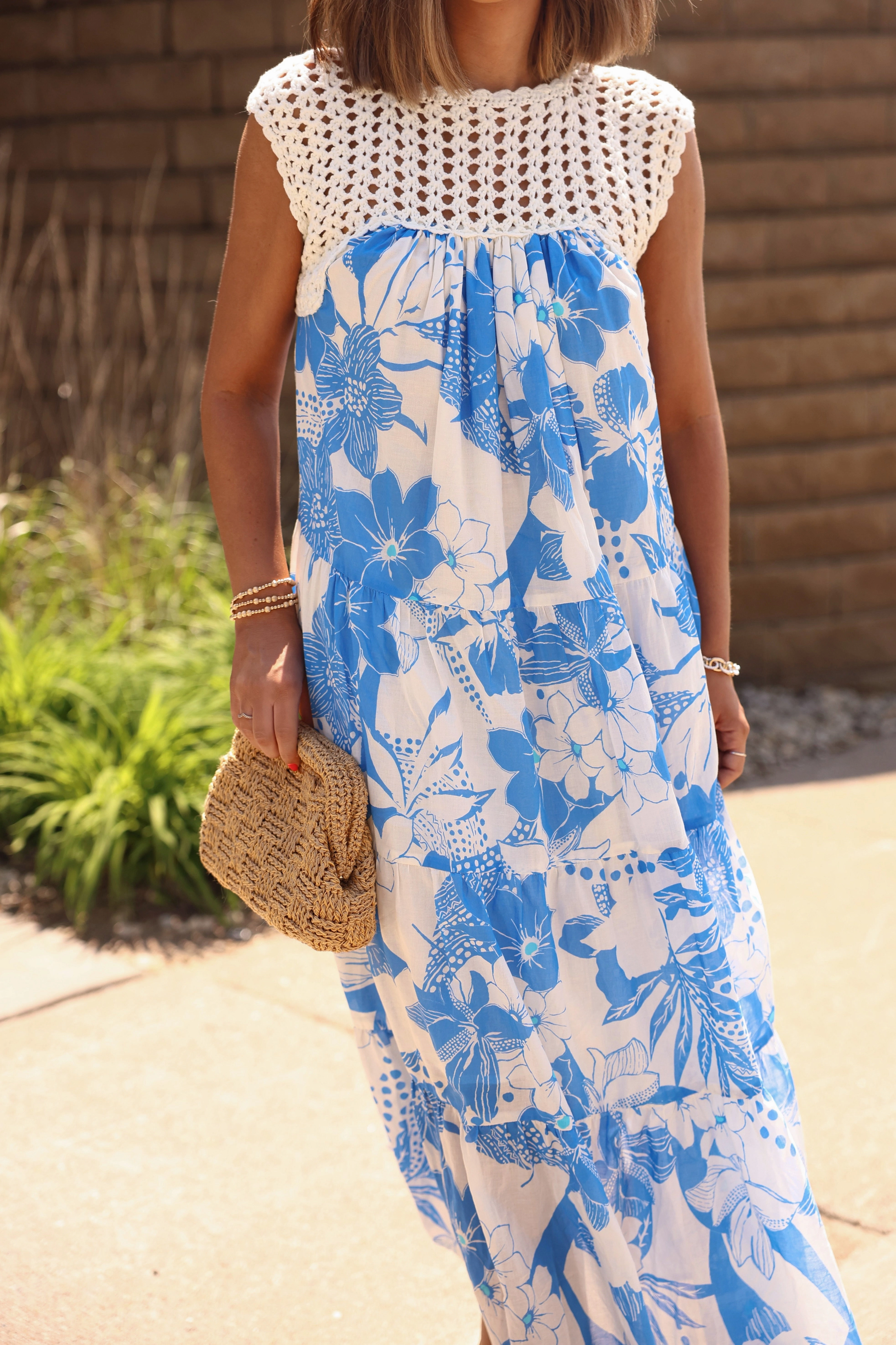 Oceanside Dress Bright Bloom Adjustable Straps