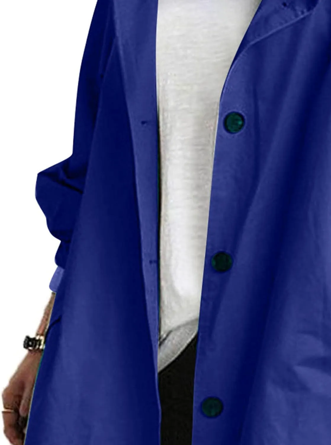 Women Hooded Windbreaker Trench Coat Single Breasted Windproof Long Overcoat Lightweight Fashion Jackets Outerwear