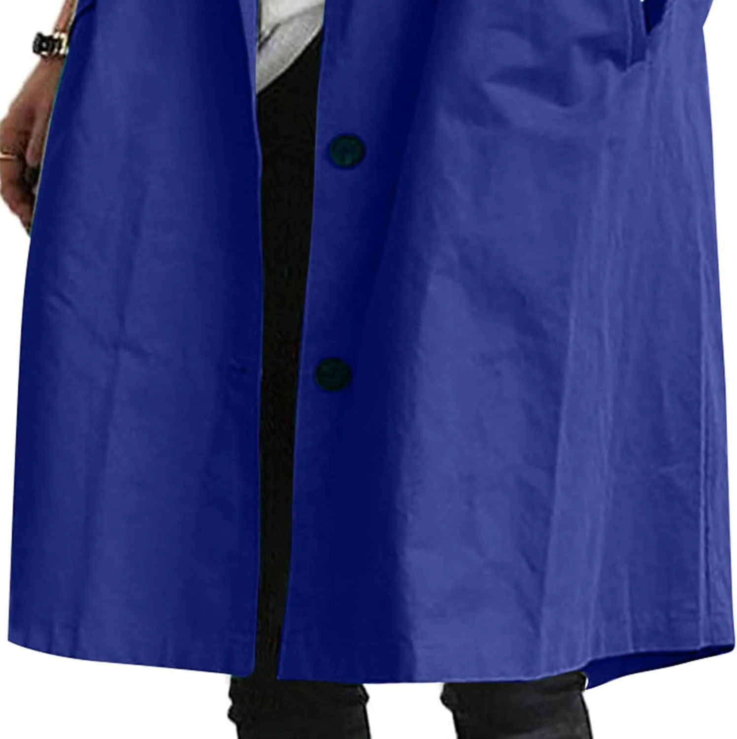 Women Hooded Windbreaker Trench Coat Single Breasted Windproof Long Overcoat Lightweight Fashion Jackets Outerwear