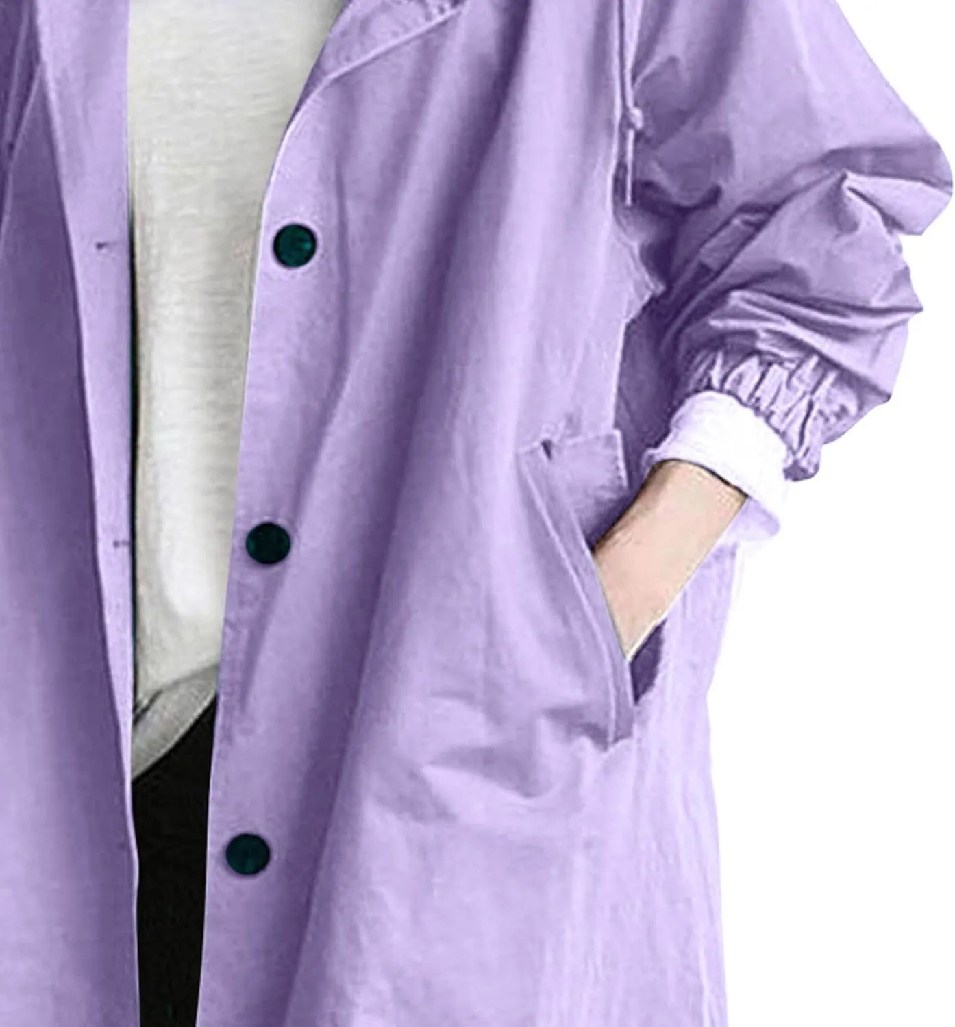 Women Hooded Windbreaker Trench Coat Single Breasted Windproof Long Overcoat Lightweight Fashion Jackets Outerwear