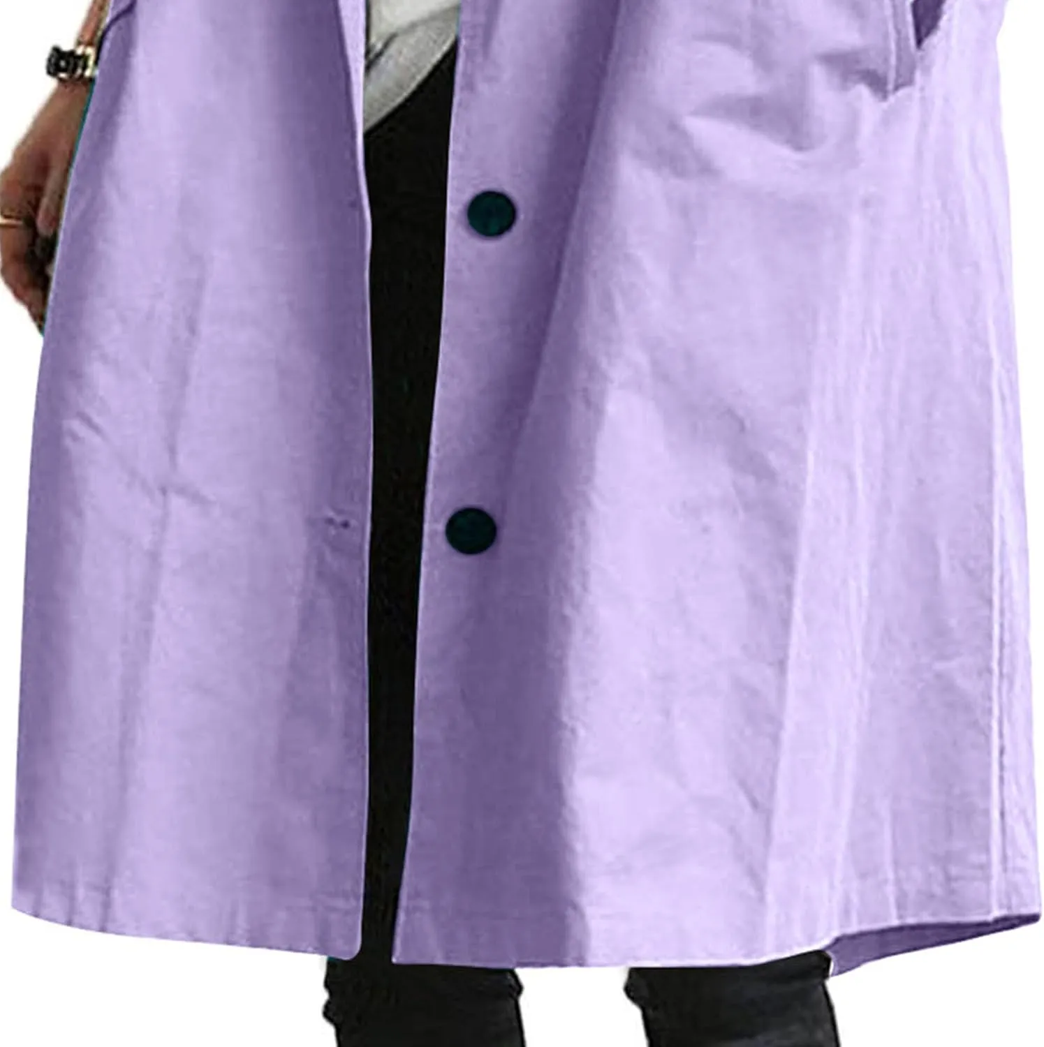 Women Hooded Windbreaker Trench Coat Single Breasted Windproof Long Overcoat Lightweight Fashion Jackets Outerwear
