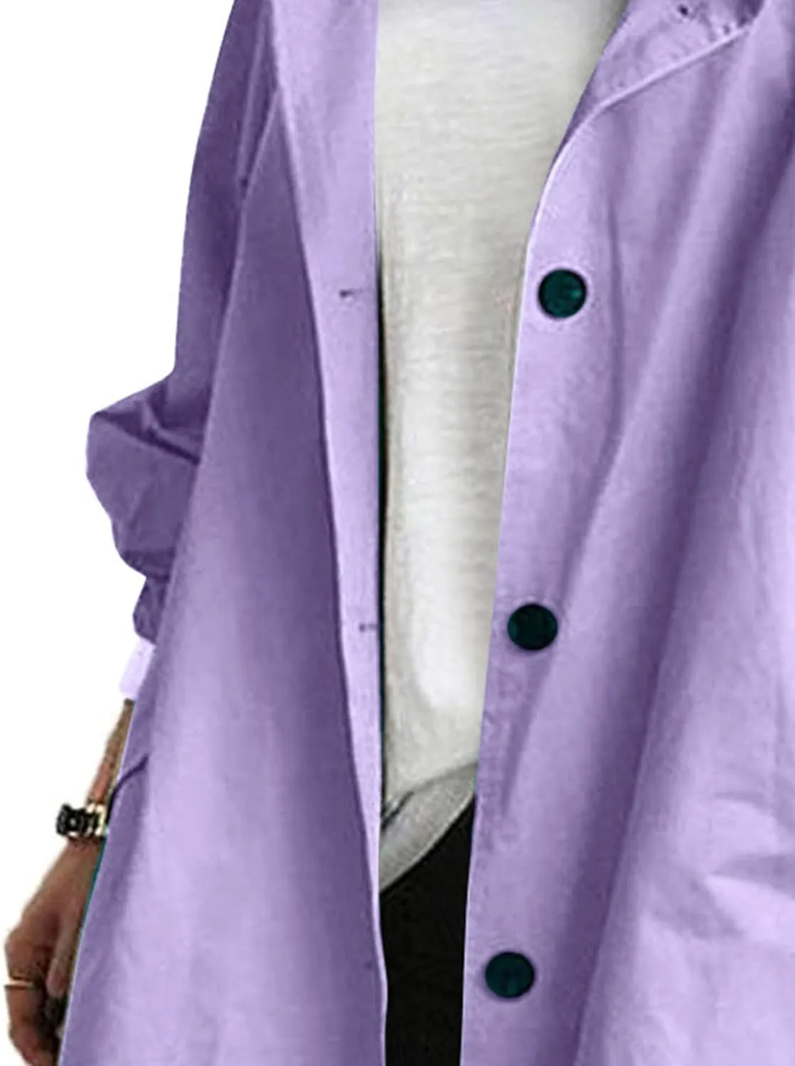 Women Hooded Windbreaker Trench Coat Single Breasted Windproof Long Overcoat Lightweight Fashion Jackets Outerwear
