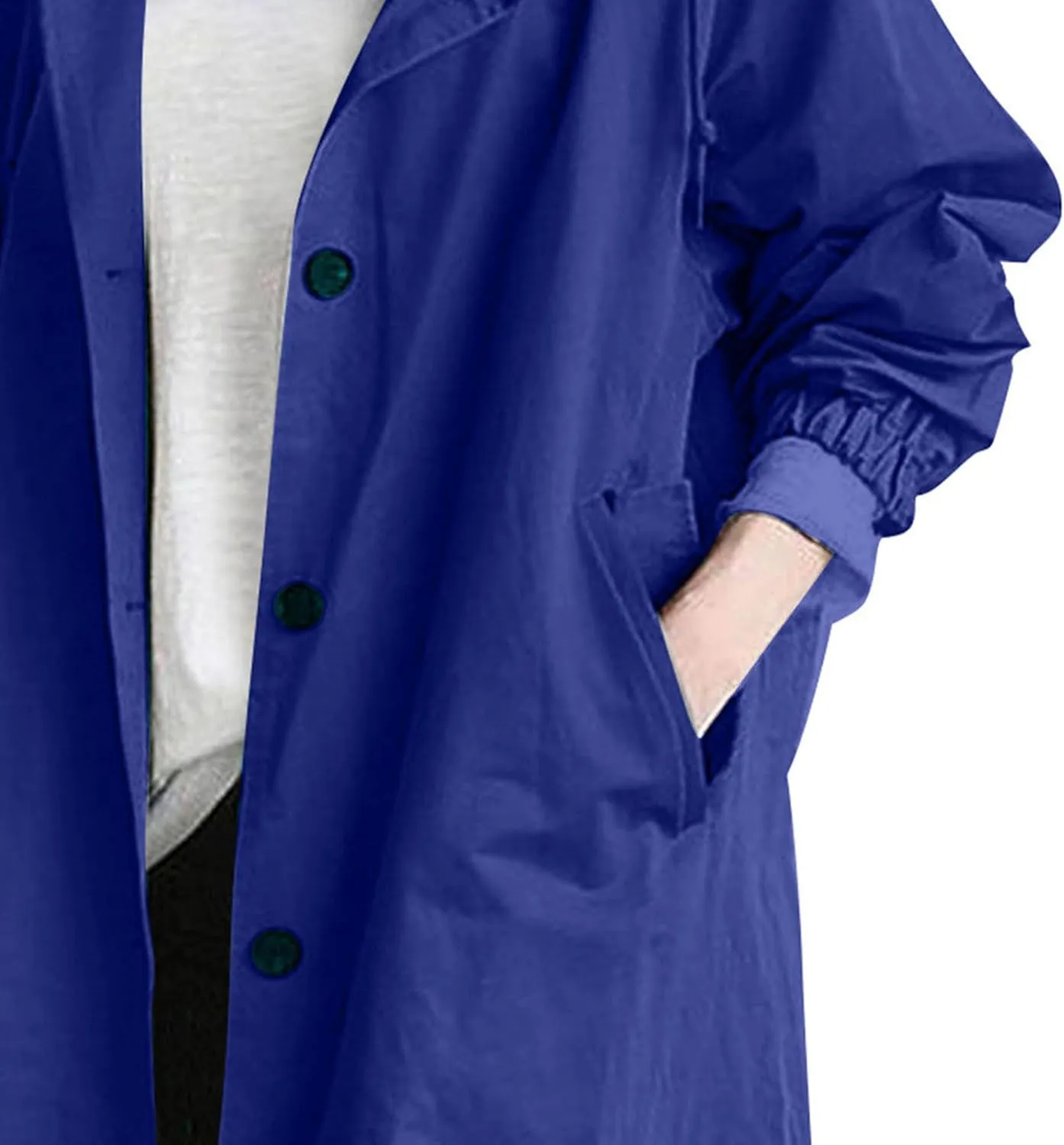 Women Hooded Windbreaker Trench Coat Single Breasted Windproof Long Overcoat Lightweight Fashion Jackets Outerwear