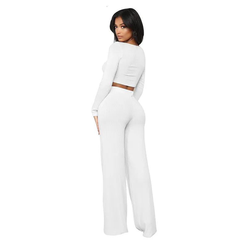 Women's Autumn Casual Polyester Two-Piece Jumpsuit With Buttons