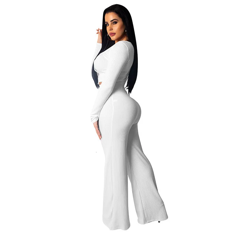 Women's Autumn Casual Polyester Two-Piece Jumpsuit With Buttons