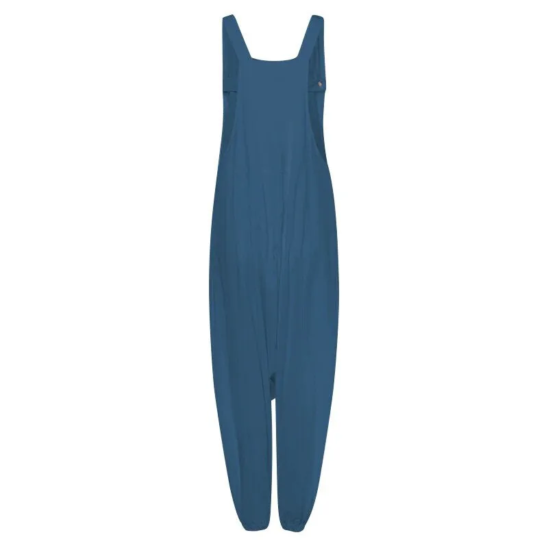 Women's Casual Cotton Sleeveless Jumpsuit