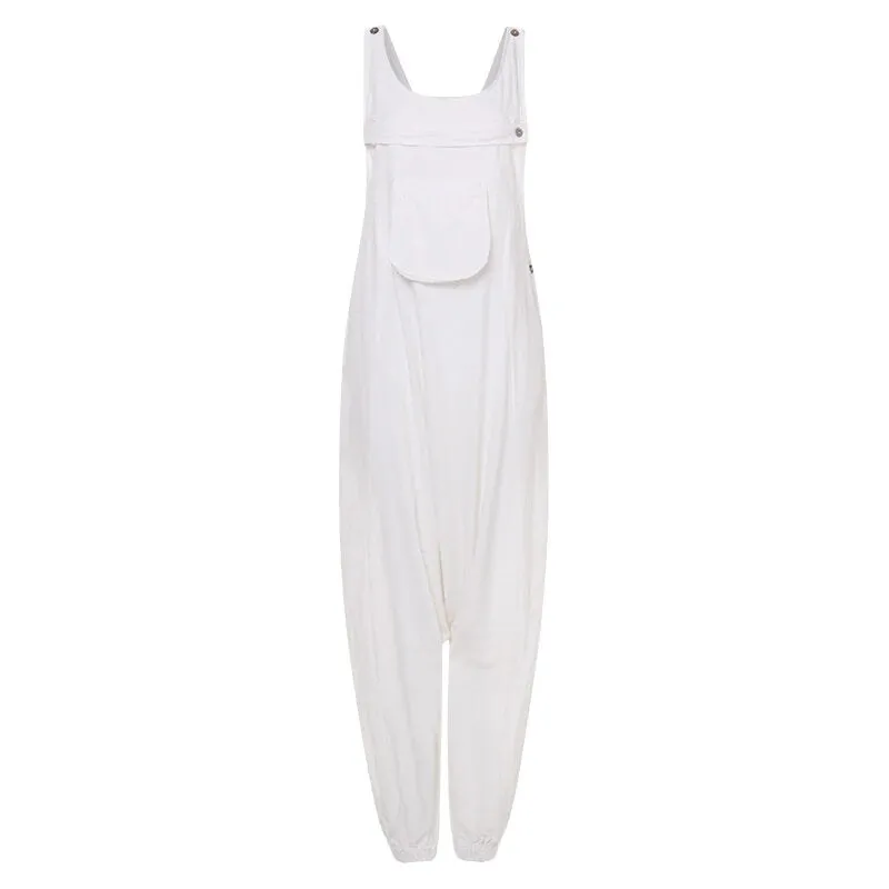Women's Casual Cotton Sleeveless Jumpsuit